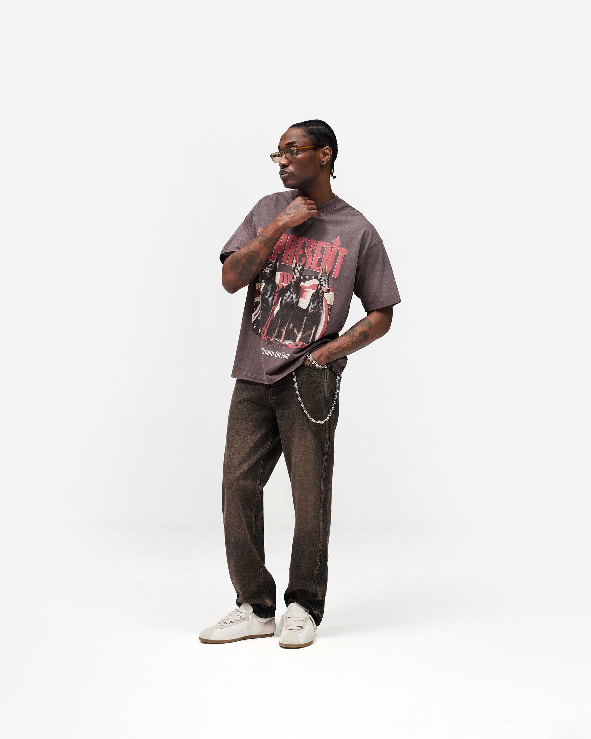 R2 Straight Leg Denim - Bark