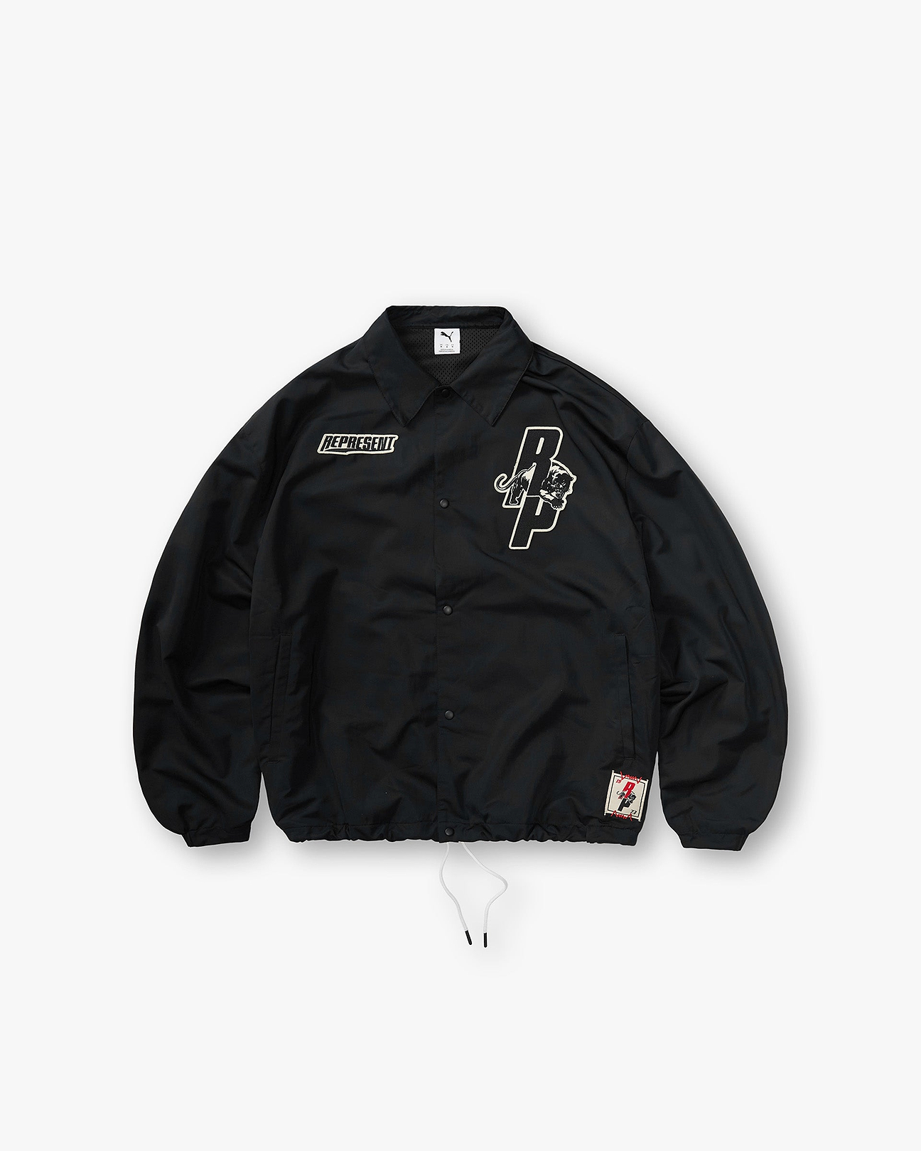 Black Represent x Puma Hoops Coach Jacket | Mens Jackets | REPRESENT