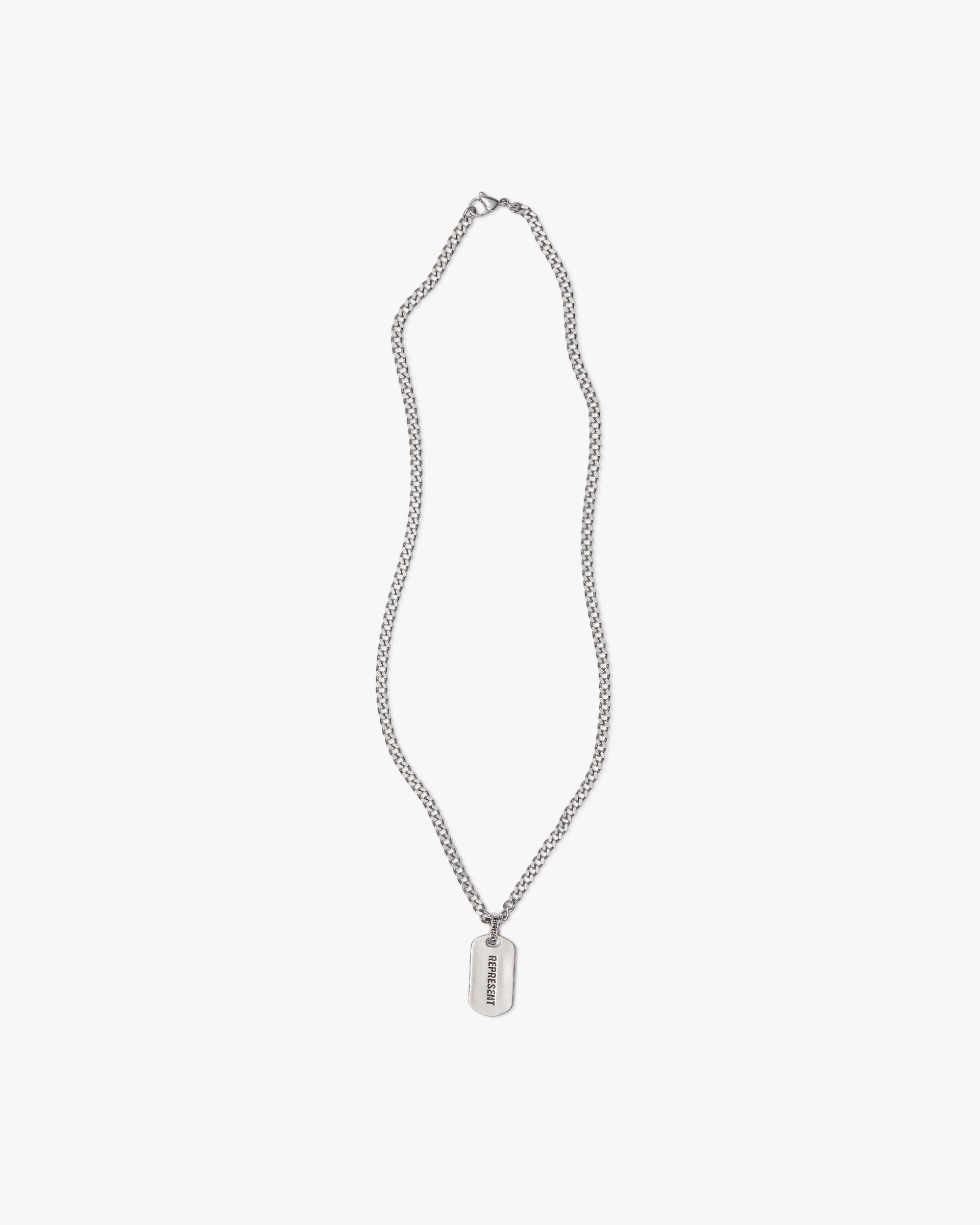 Represent Dog Tag - Silver