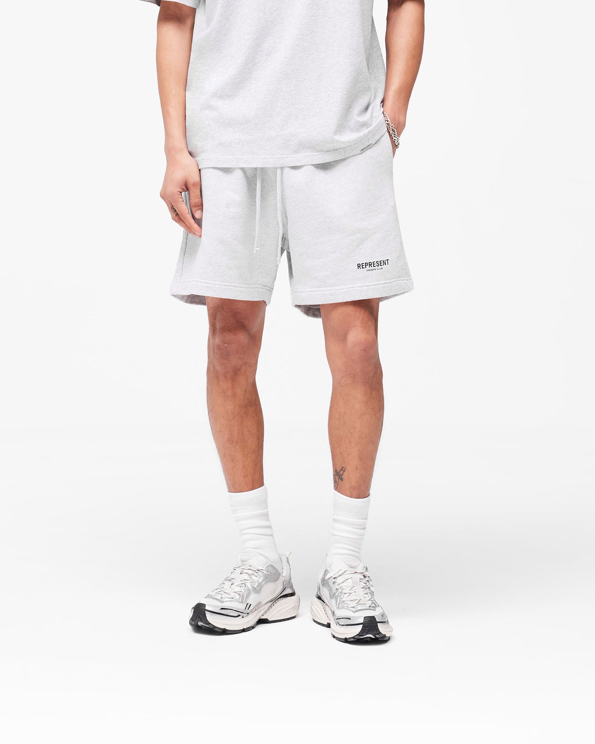 Represent Owners Club Shorts - Ash Grey Marl