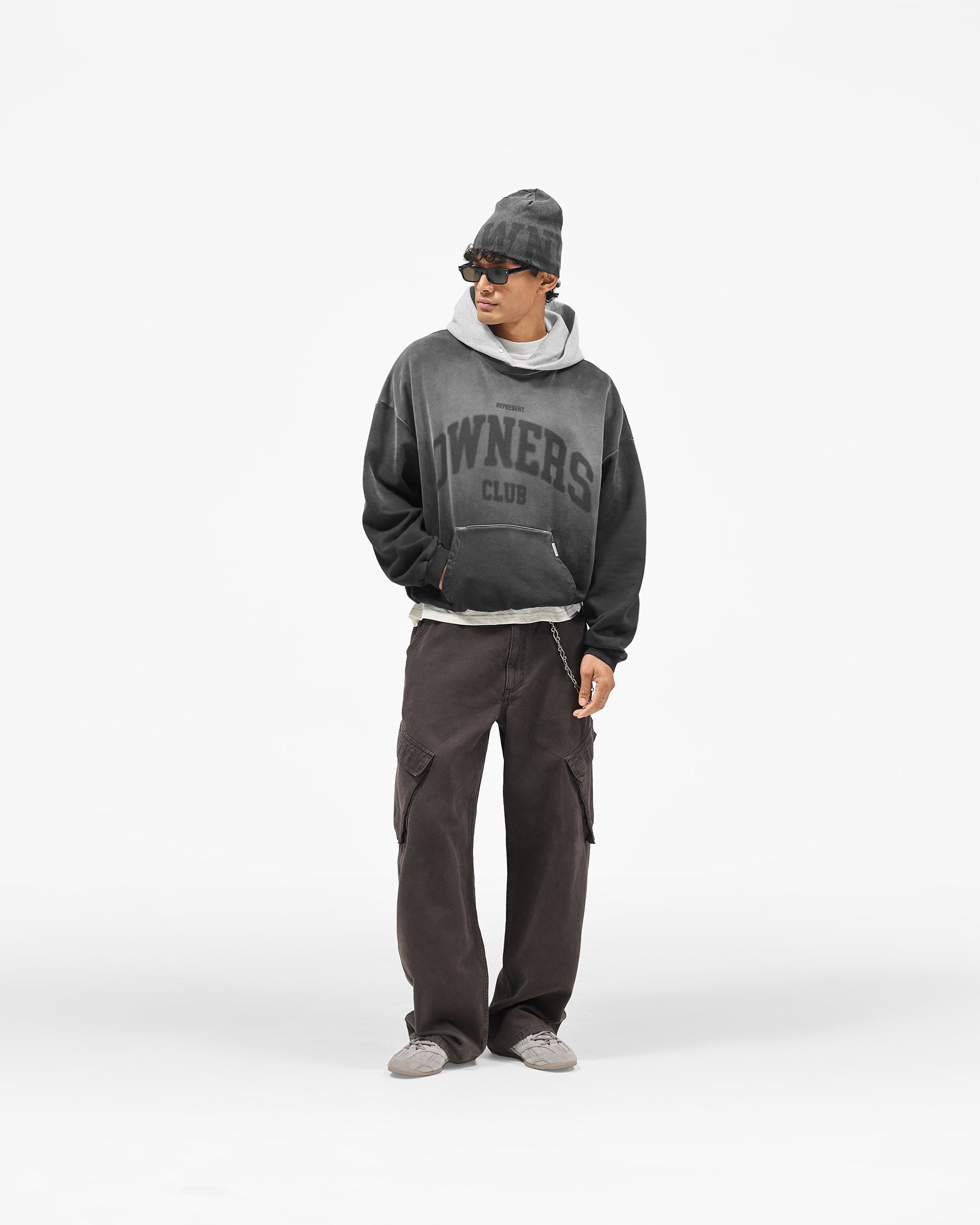 Represent Owners Club Contrast Hoodie - Weathered Black