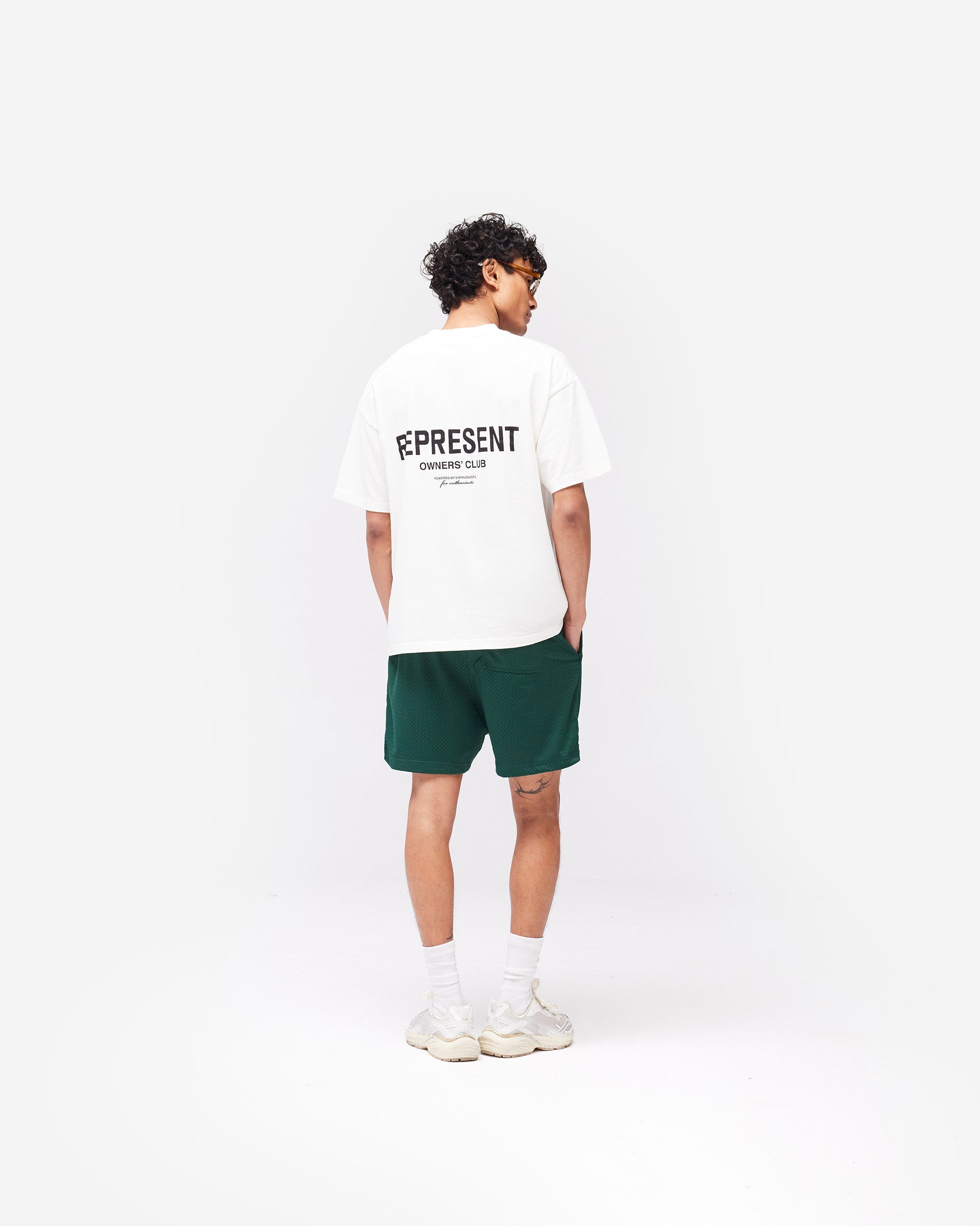Represent Owners Club Mesh Shorts - Racing Green
