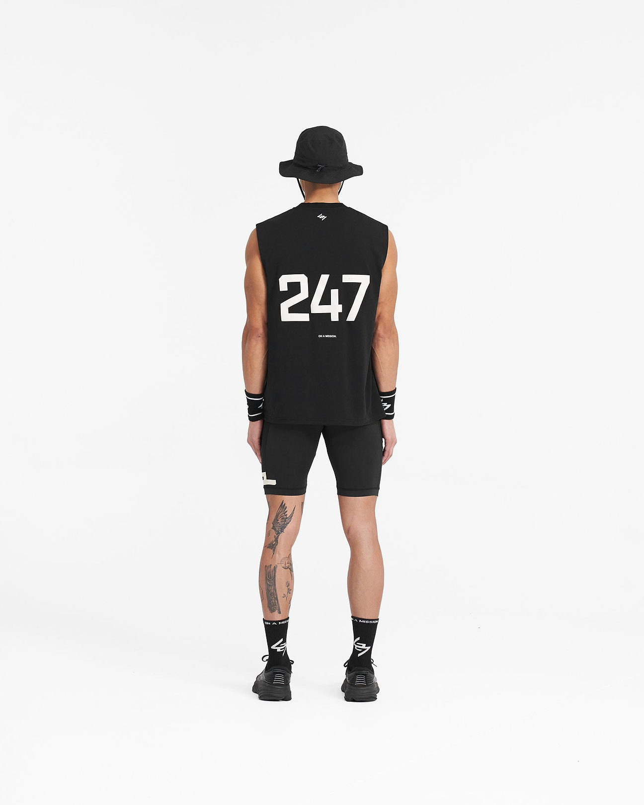 Black Running Half Tights | 247 | REPRESENT