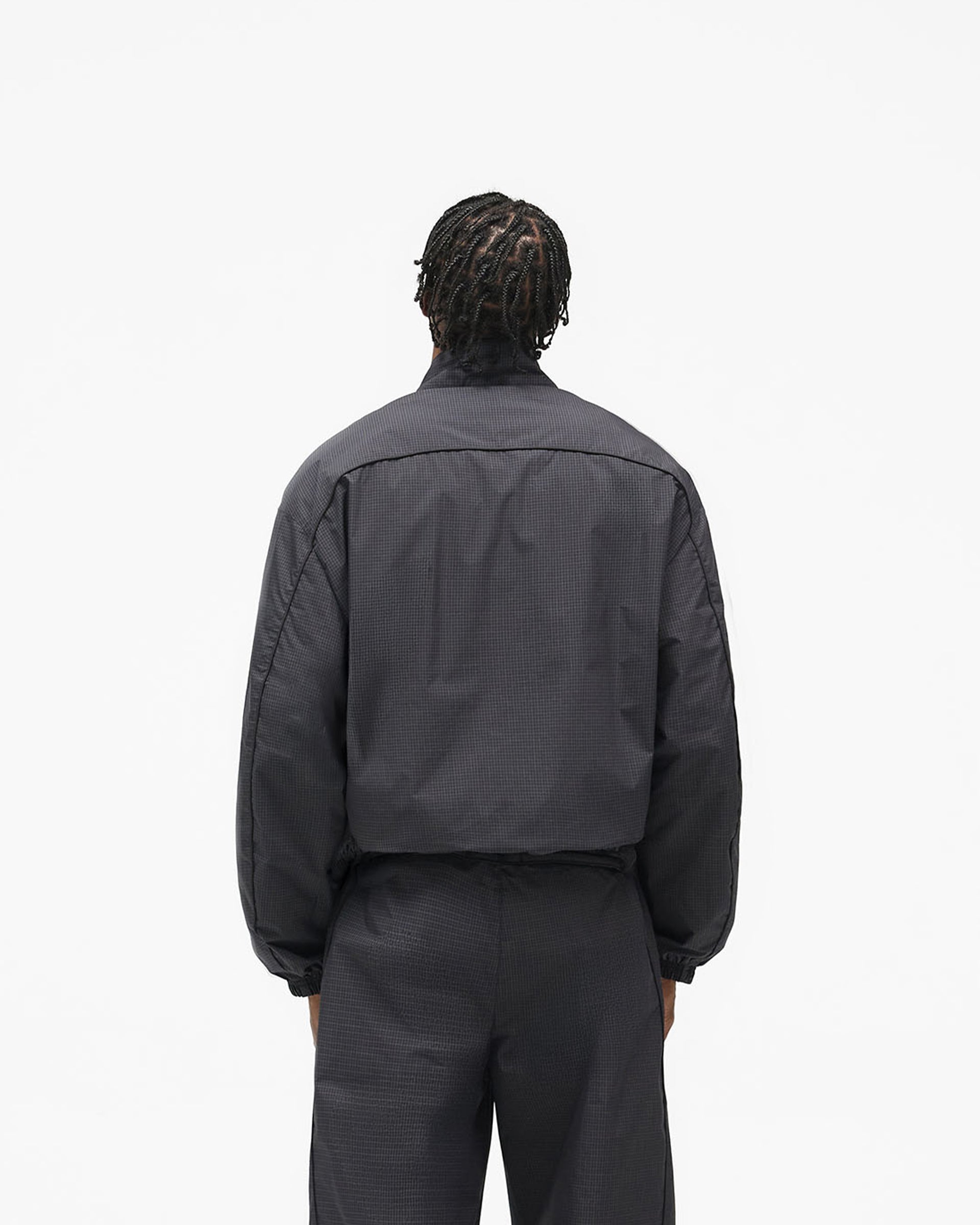 Riot Track Jacket - Navy Check