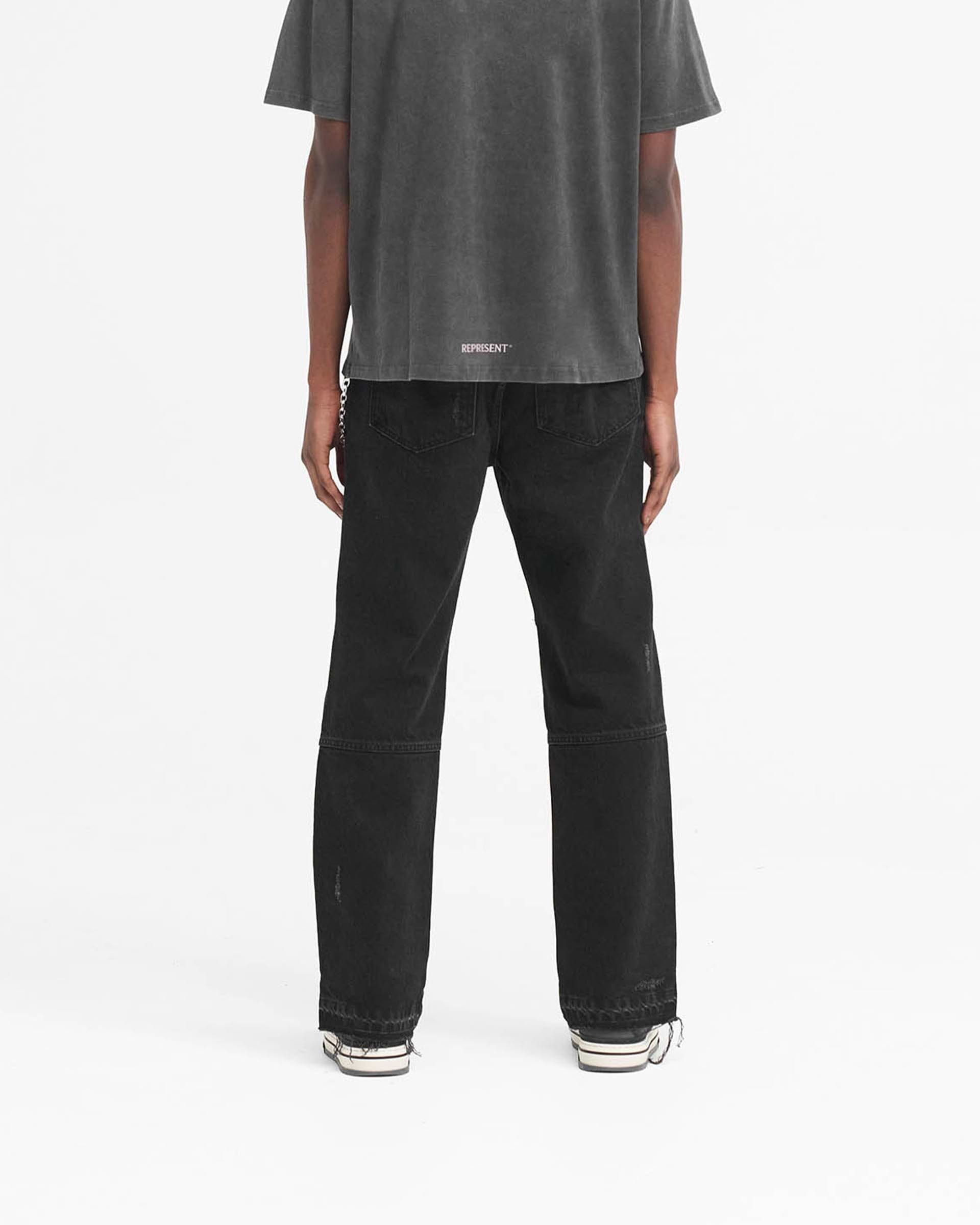 R2 Stepped Hem Denim - Off Black