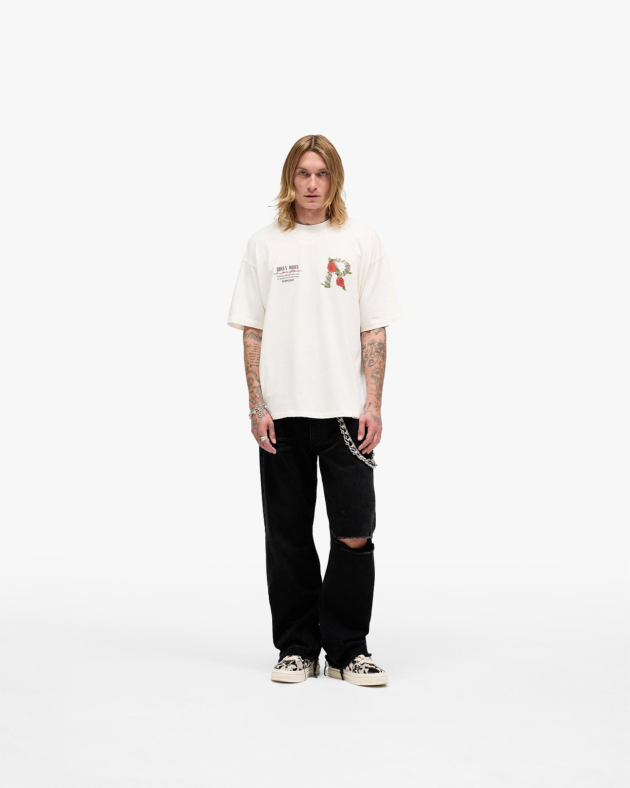 Represent x Guns N' Roses T-shirt | Flat White | REPRESENT