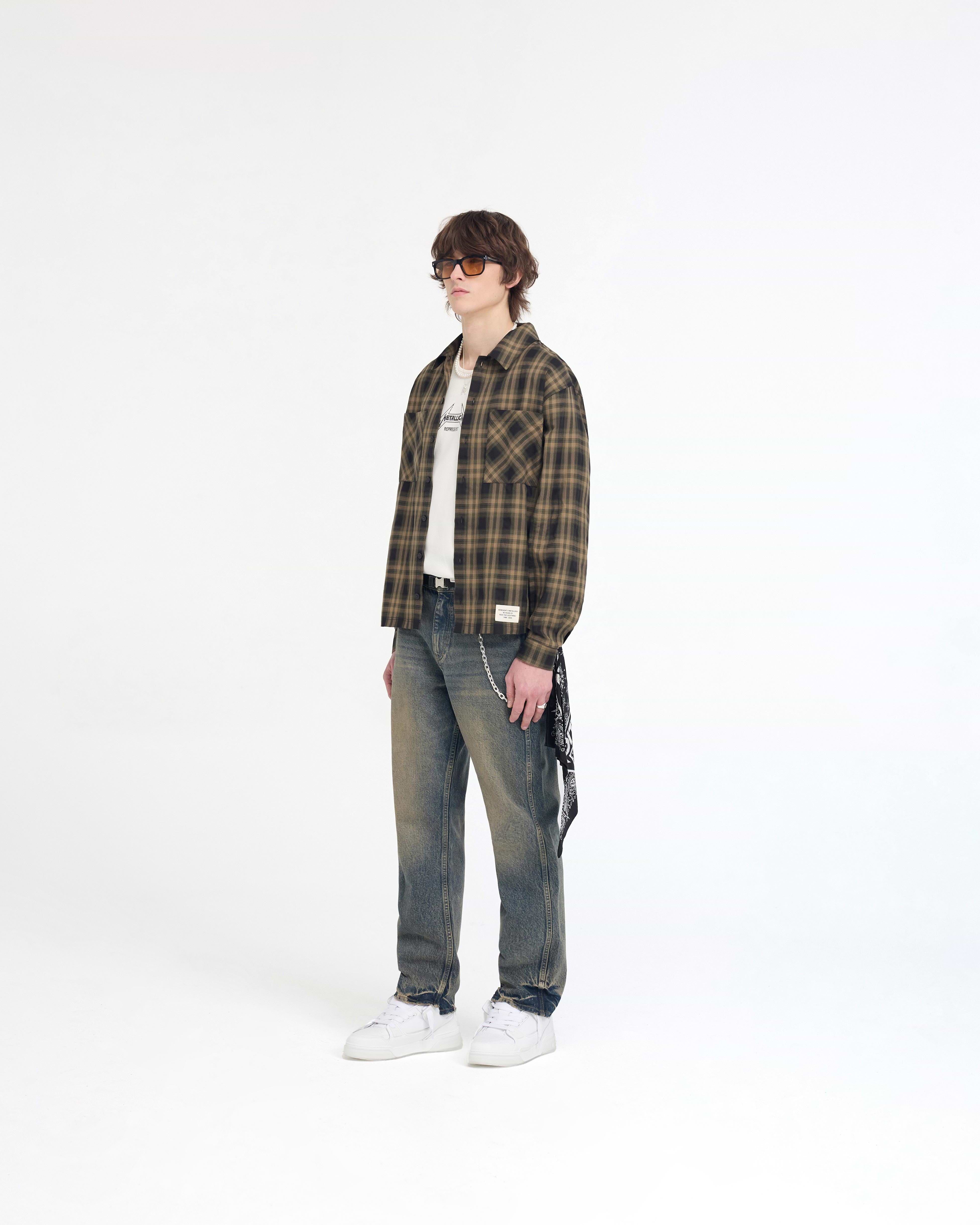Represent X Metallica Flannel Shirt - Tobacco