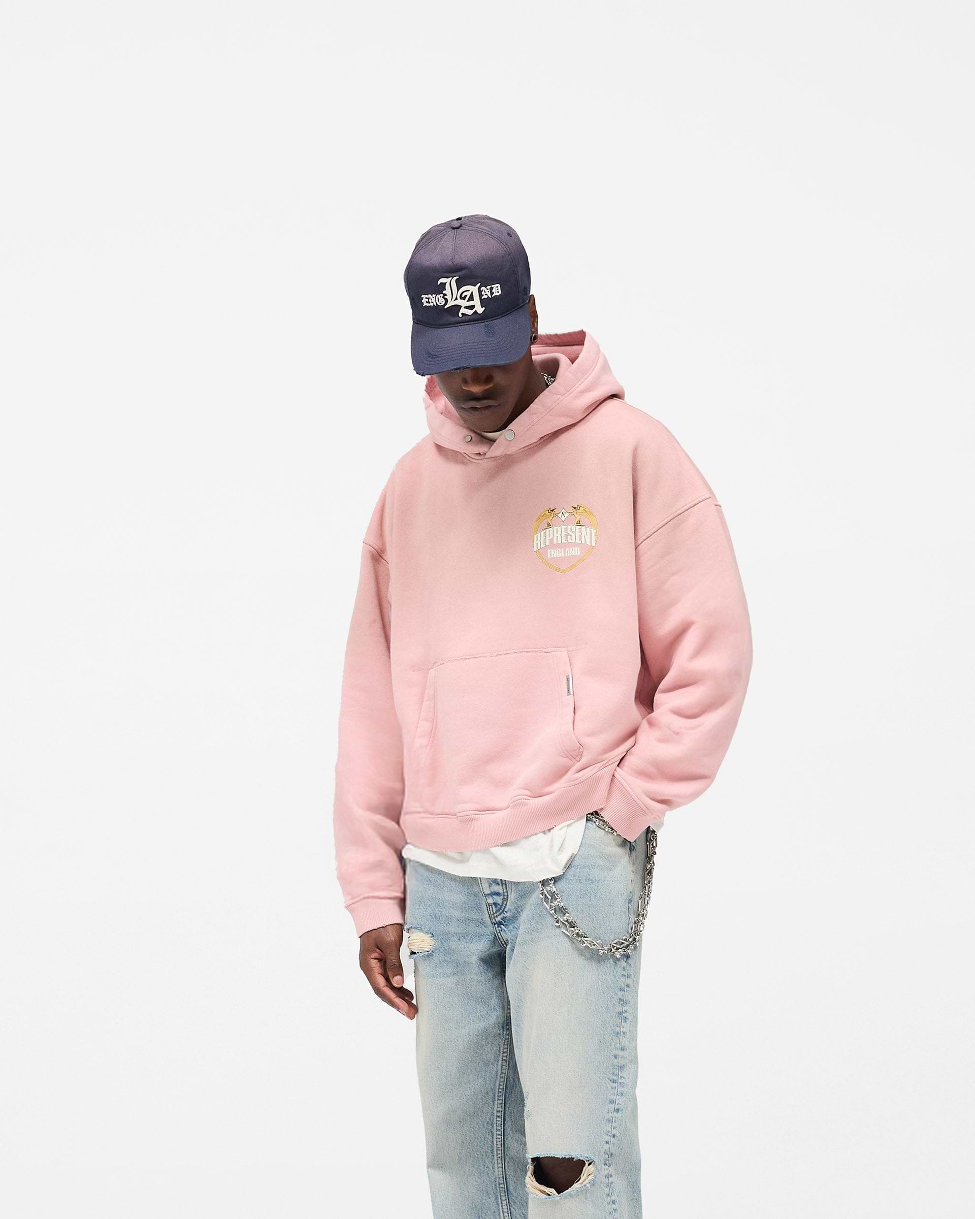 Represent Angel Border Hoodie - Quartz
