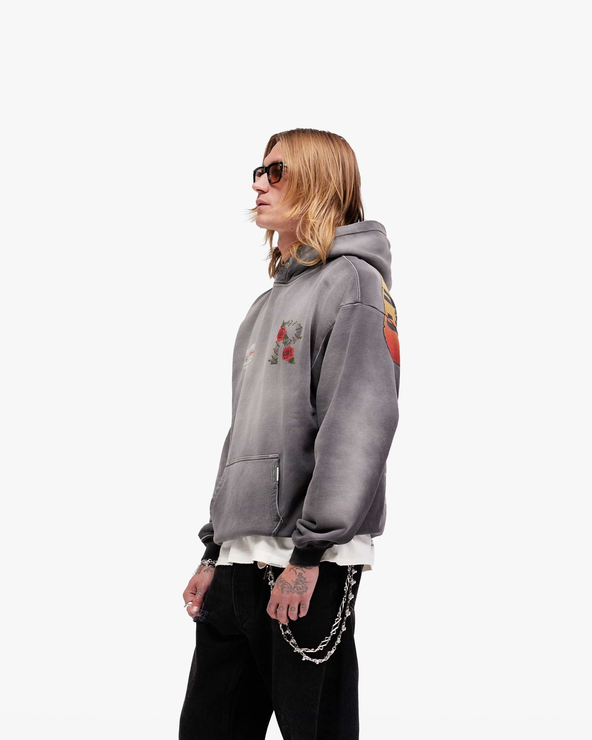 Represent X Guns N' Roses Tour Hoodie - Stained Black