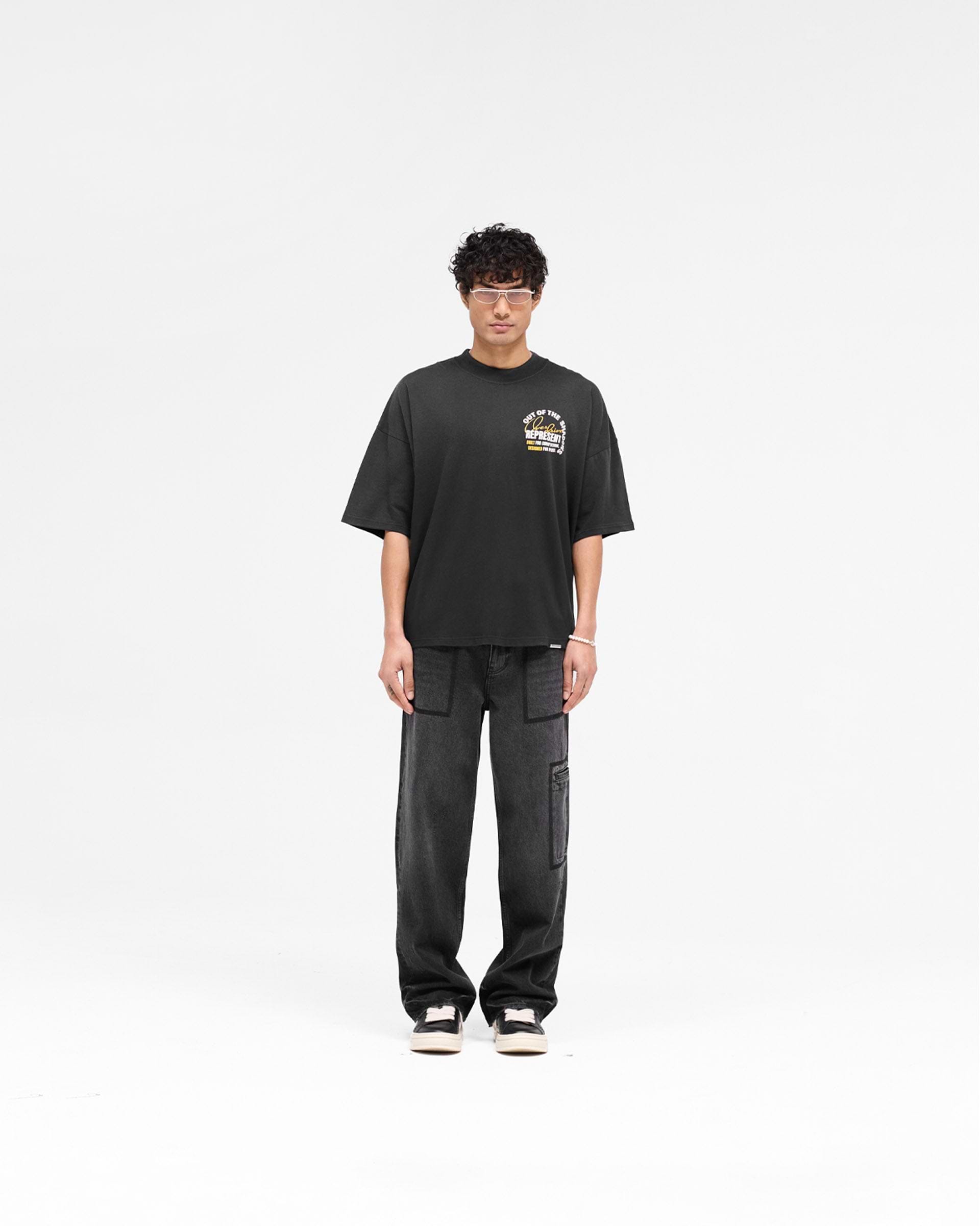 Out Of The Shadows T-Shirt - Stained Black