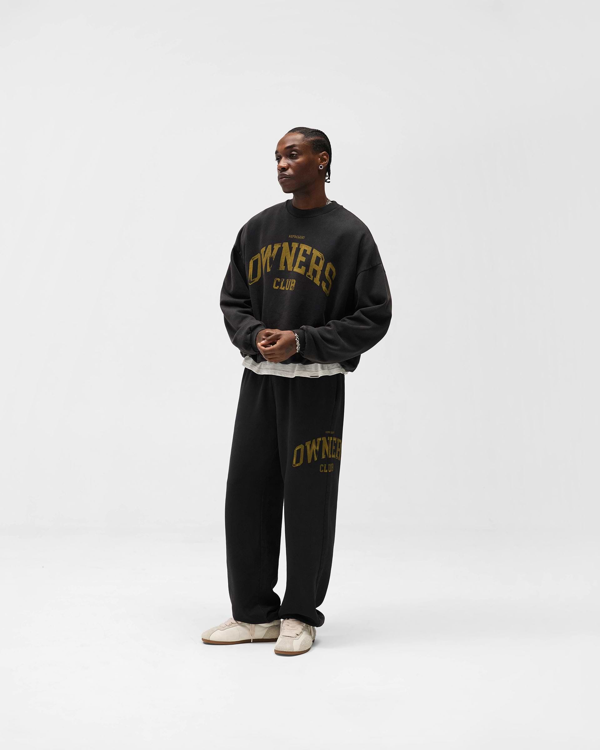 Represent Owners Club Sweater - Faded Black