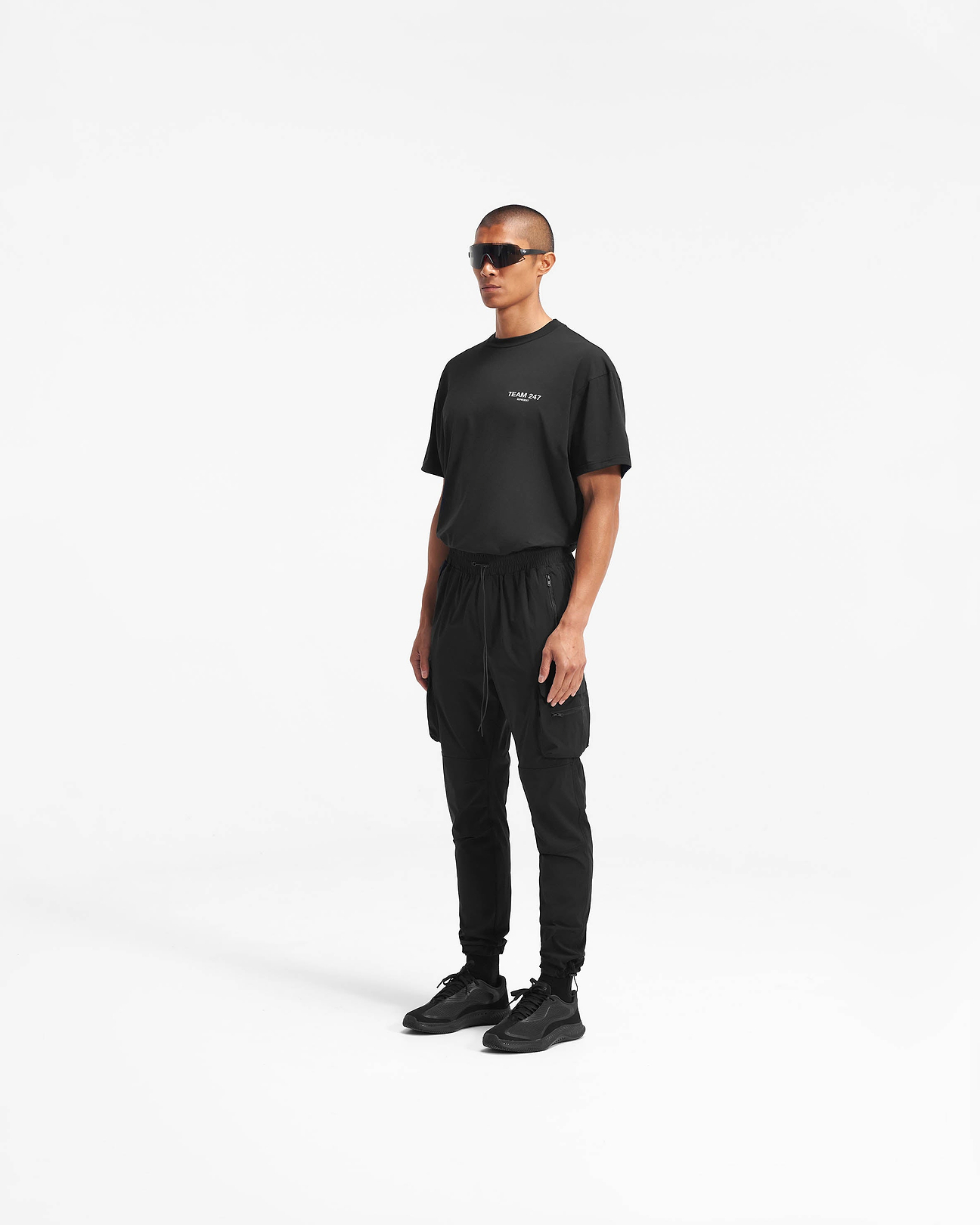 247 Pants | Represent Men's Black Technical Cargo Pants | REPRESENT