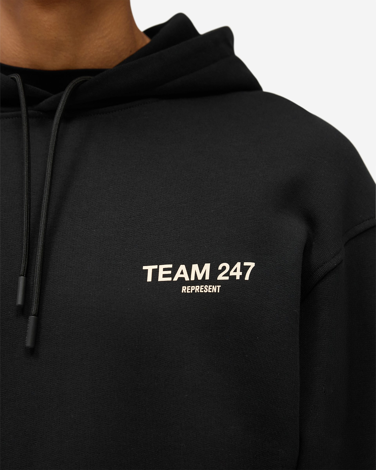 Jet Black Team 247 Oversized Hoodie | Gym Hoodie | REPRESENT