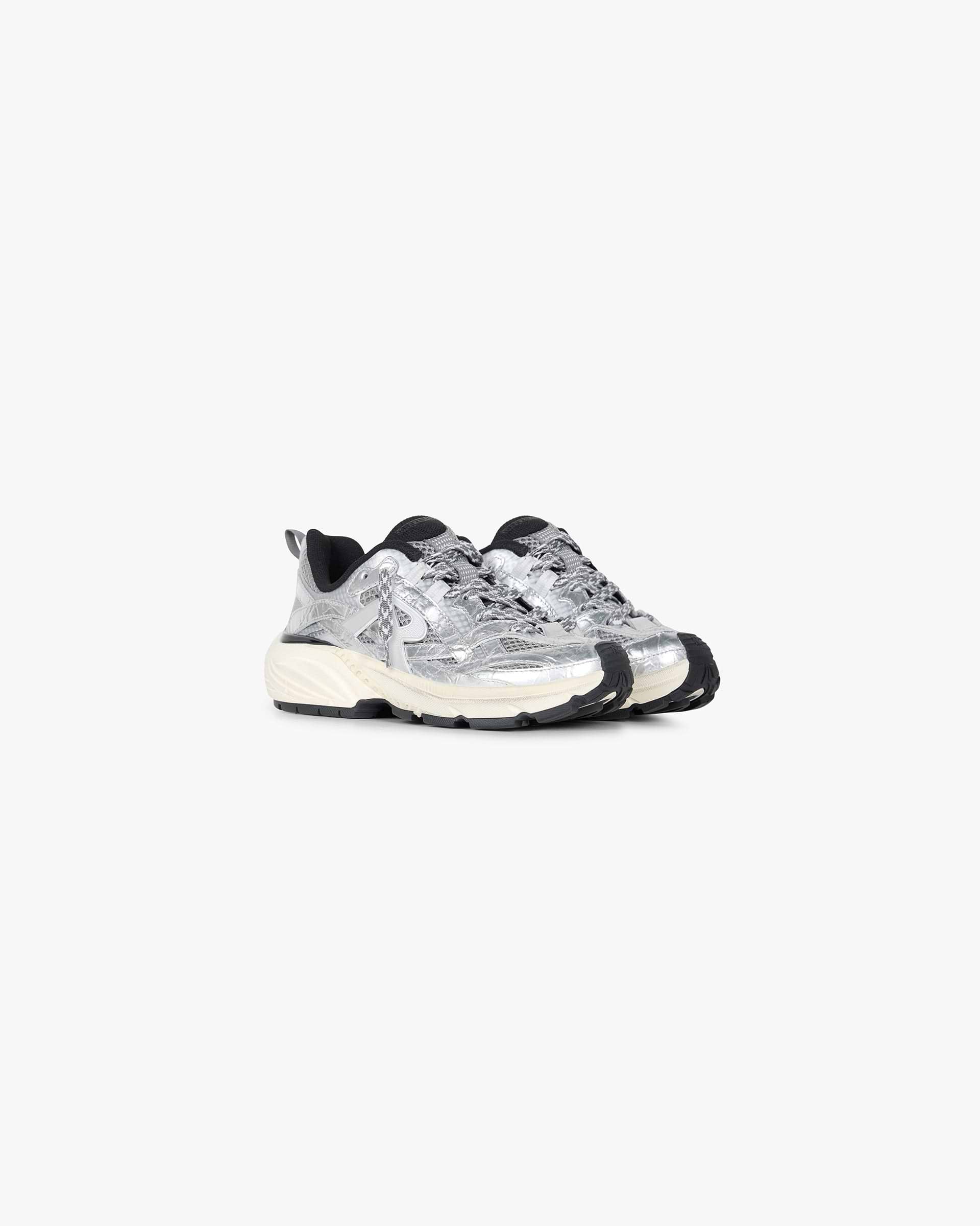 Storm Runner Leather Textile - Silver