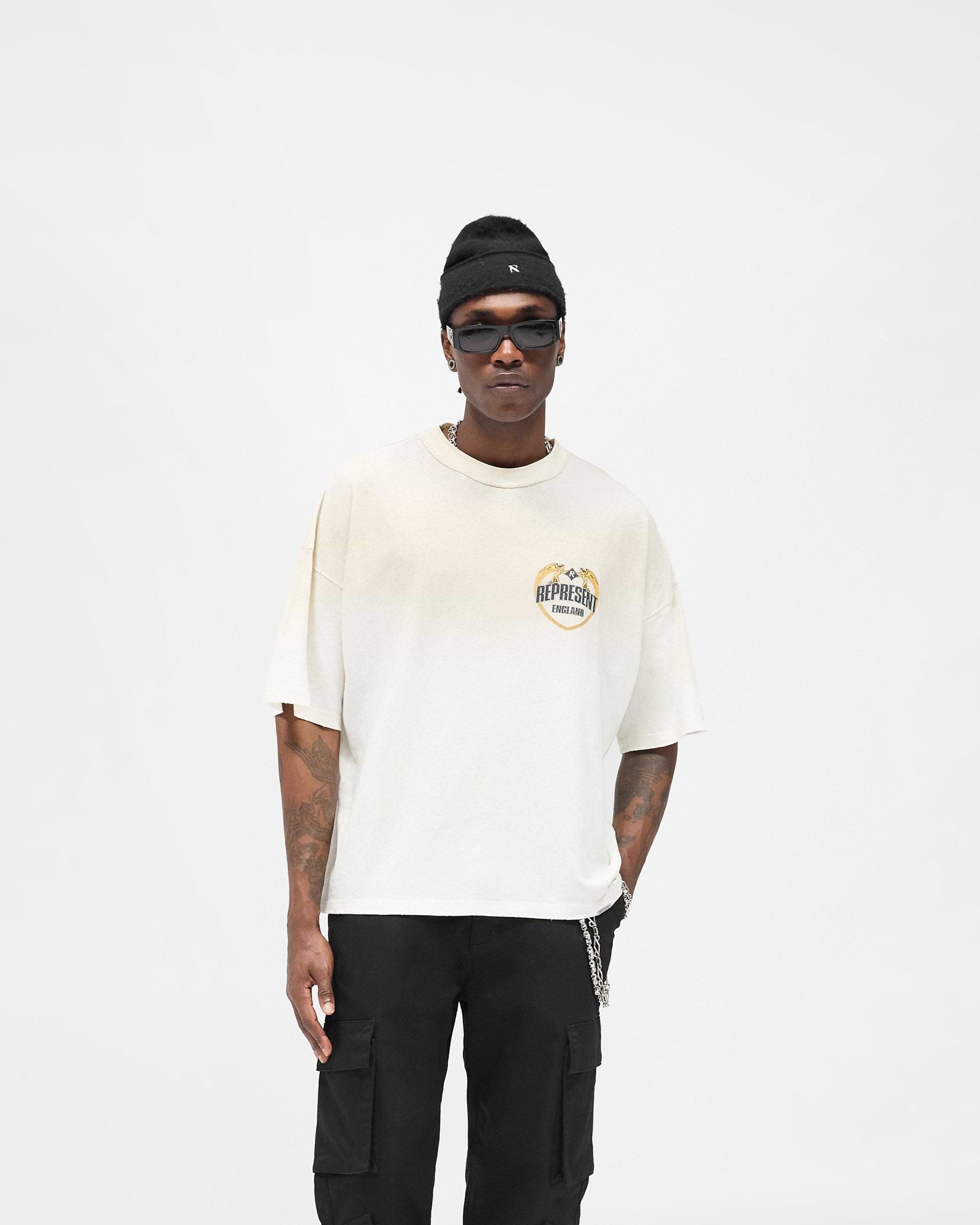 Angel Border T-Shirt - Washed Ecru