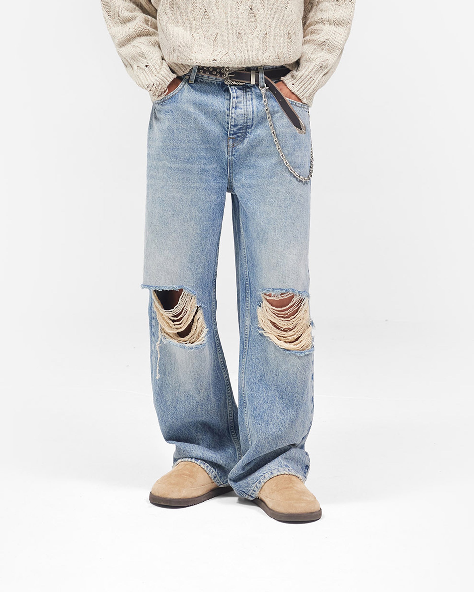 R3 Baggy Jean - Moss Blue