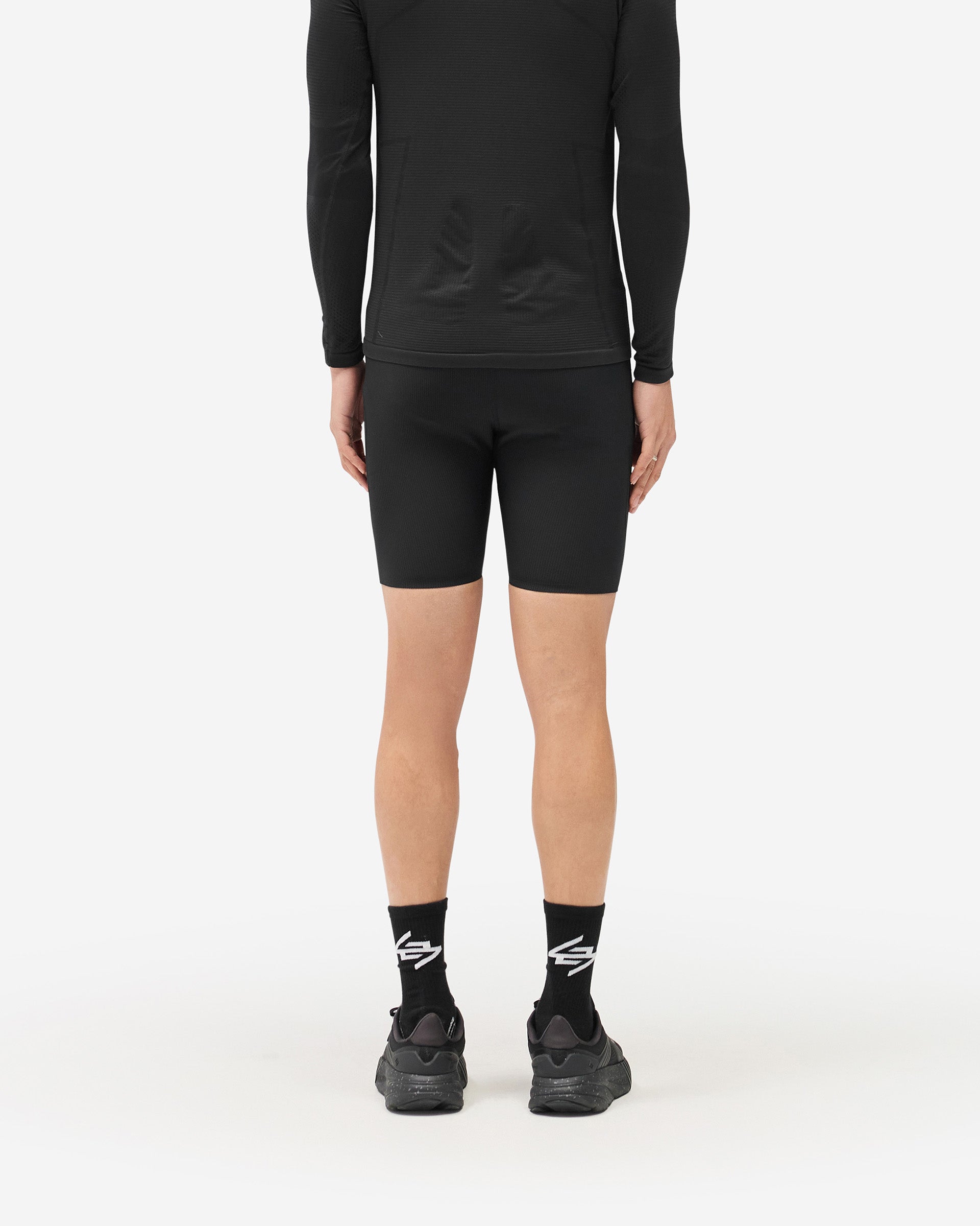 247 Ribbed Half Tight - Jet Black