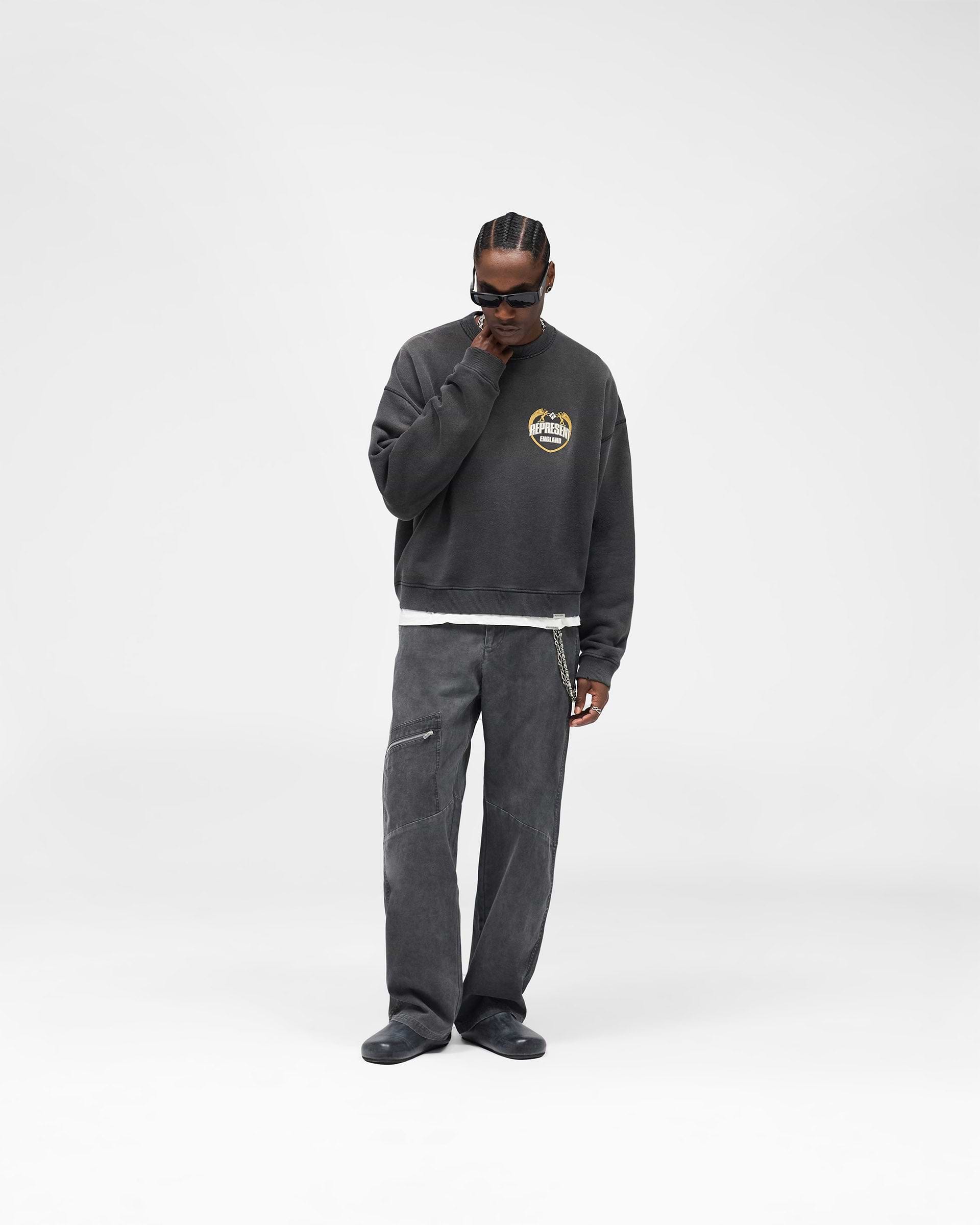 Angel Border Sweater - Stained Black