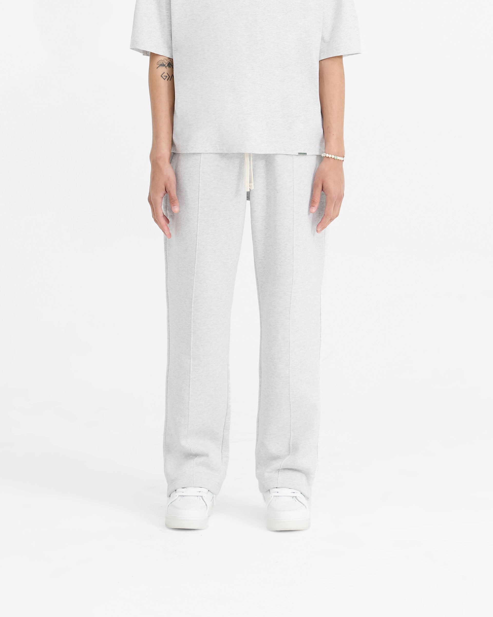 Initial Straight Leg Sweatpants - Ice Grey Marl