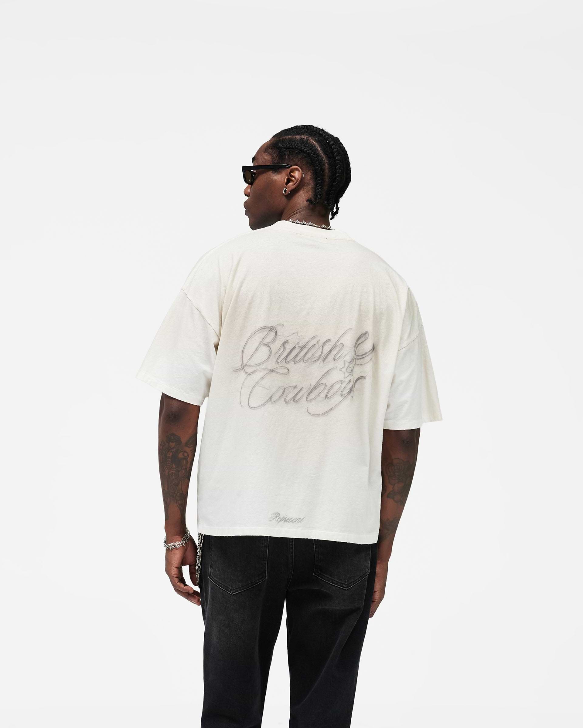British Cowboys T-Shirt - Washed Ecru