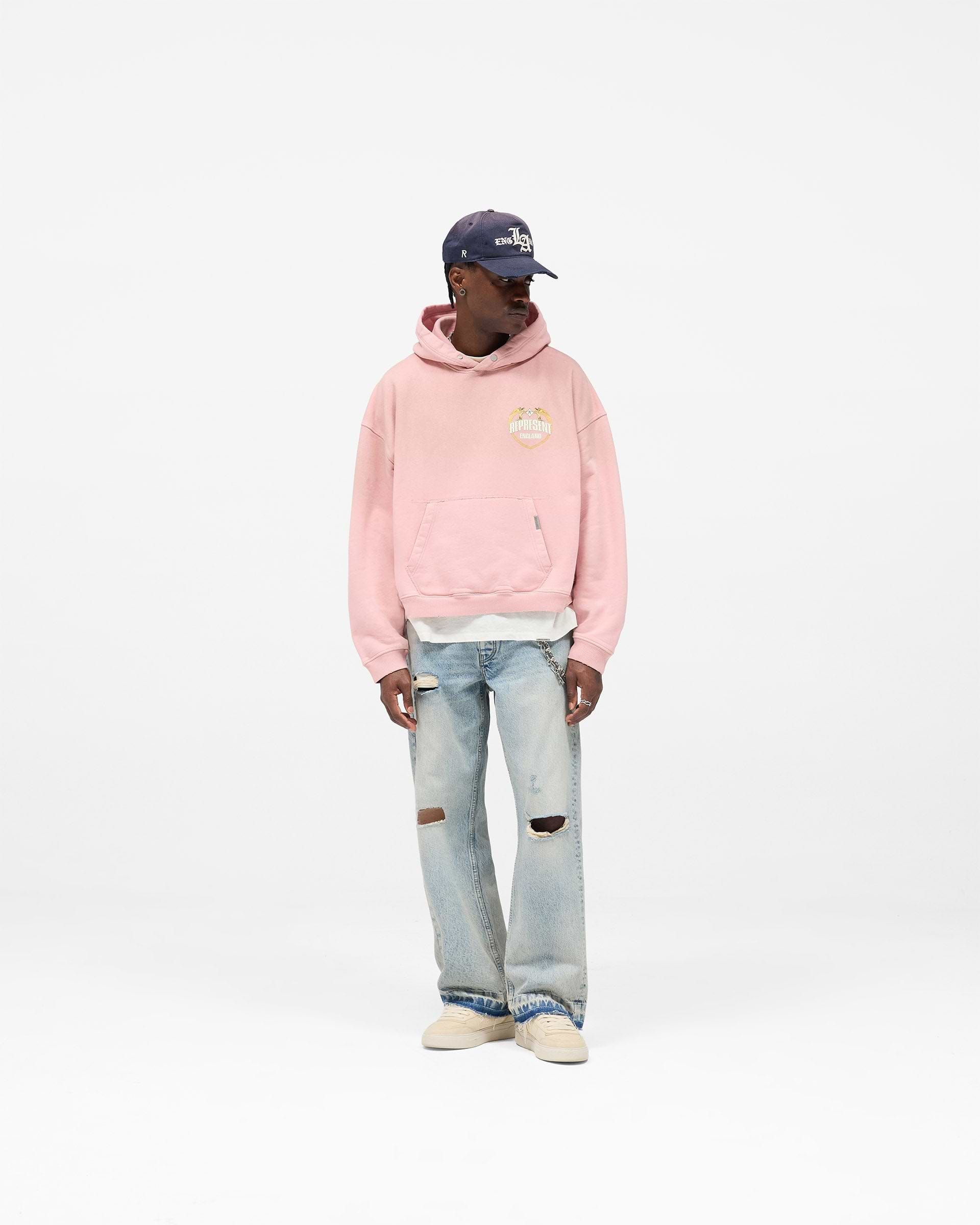 Represent Angel Border Hoodie - Quartz