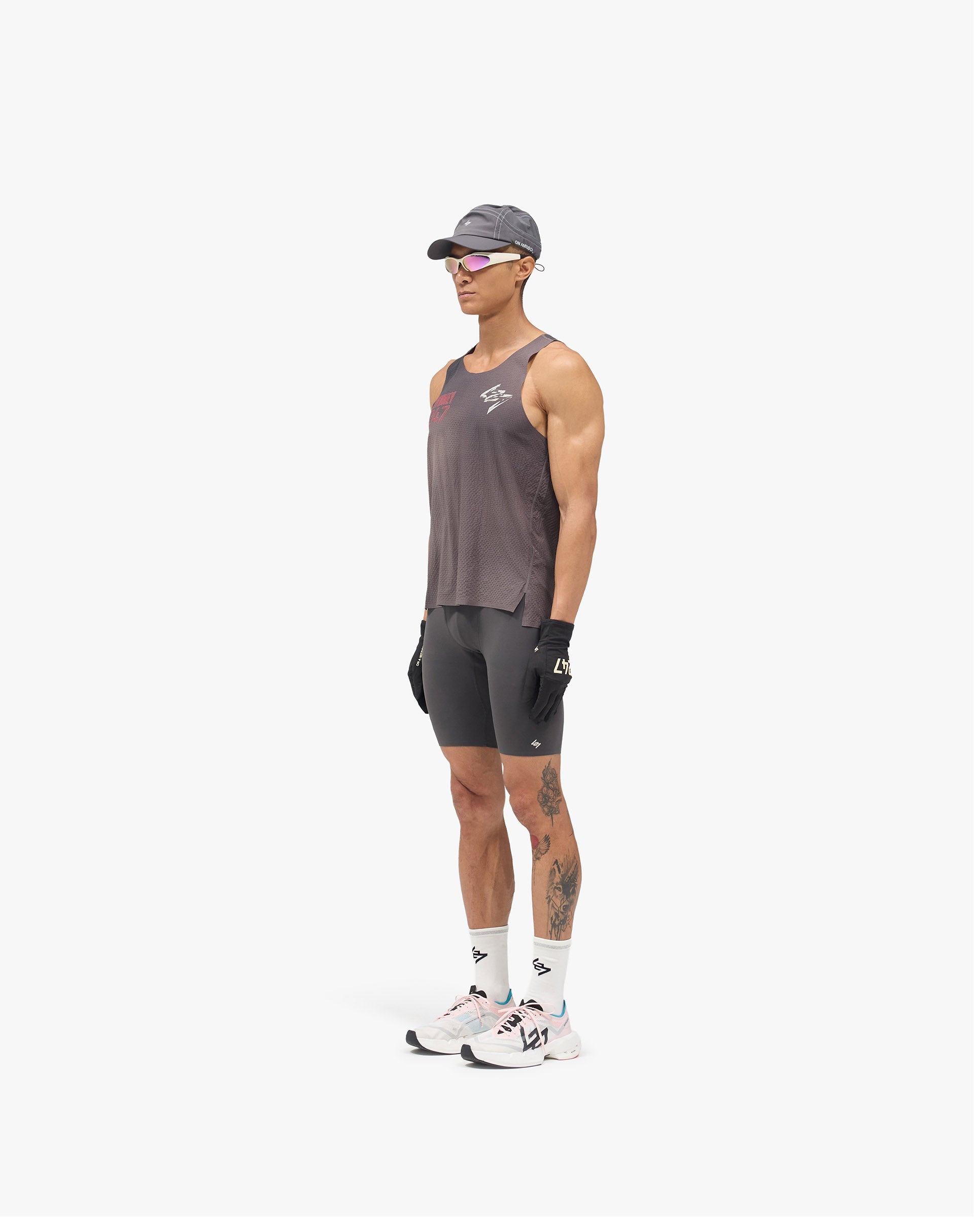 247 Race Half Tight - Washed Grey
