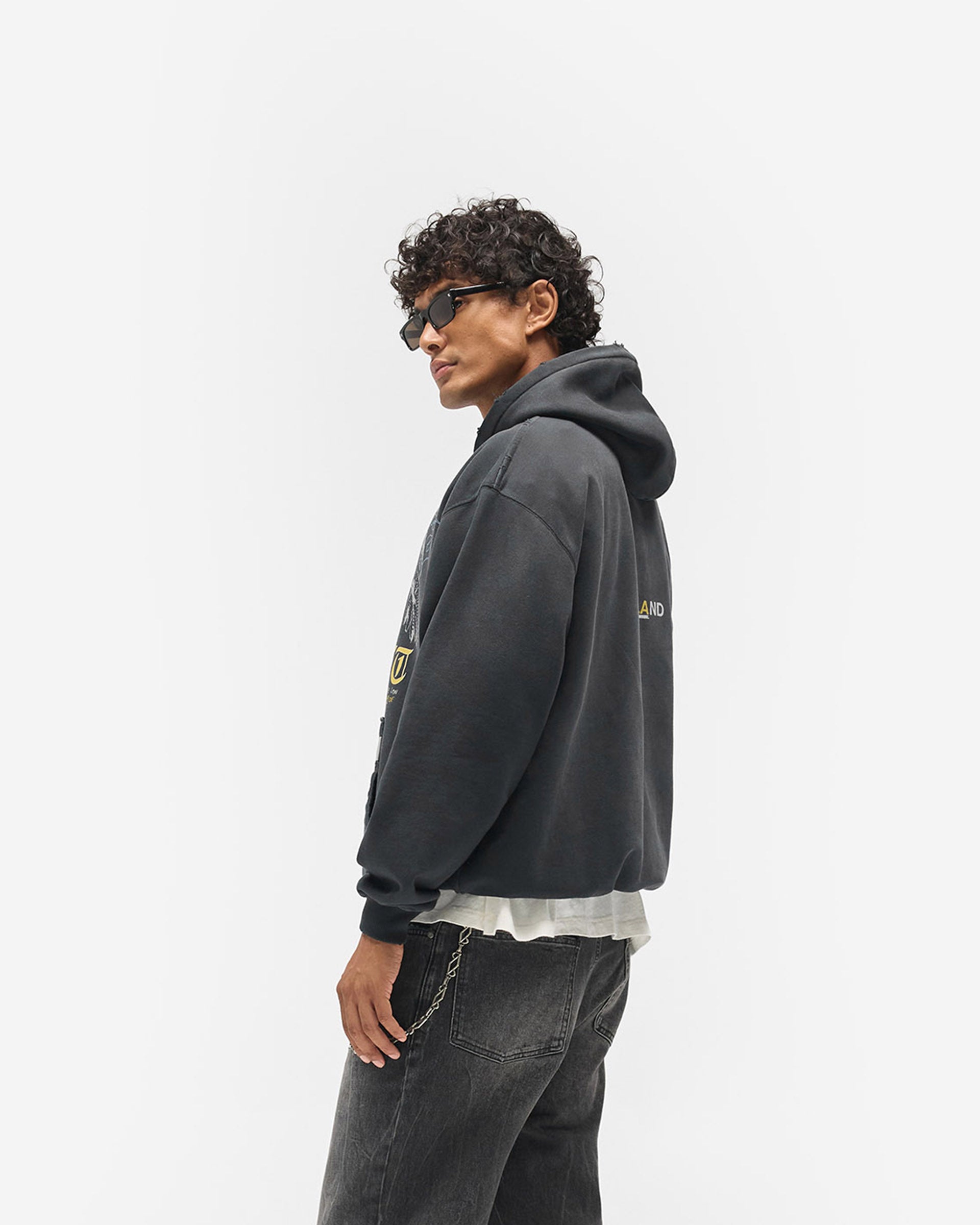 Enemy Hoodie - Washed Black