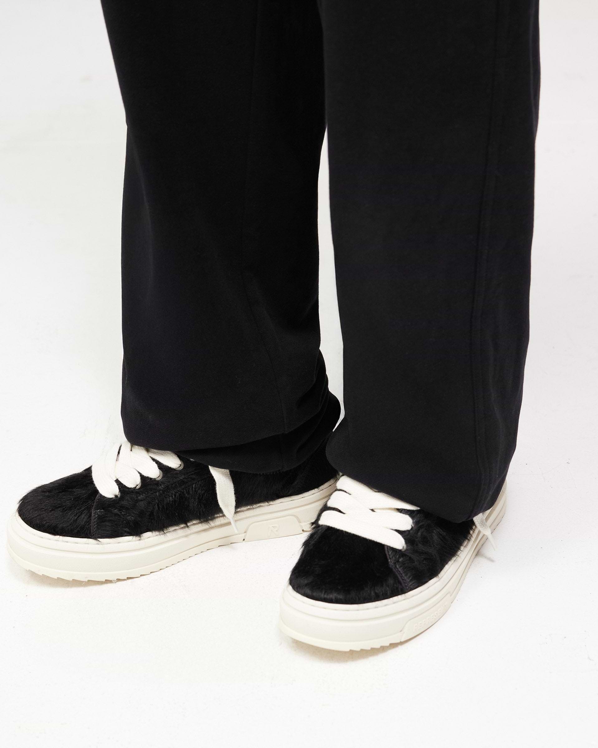 Dual Layer Script Sweatpants - Jet Black