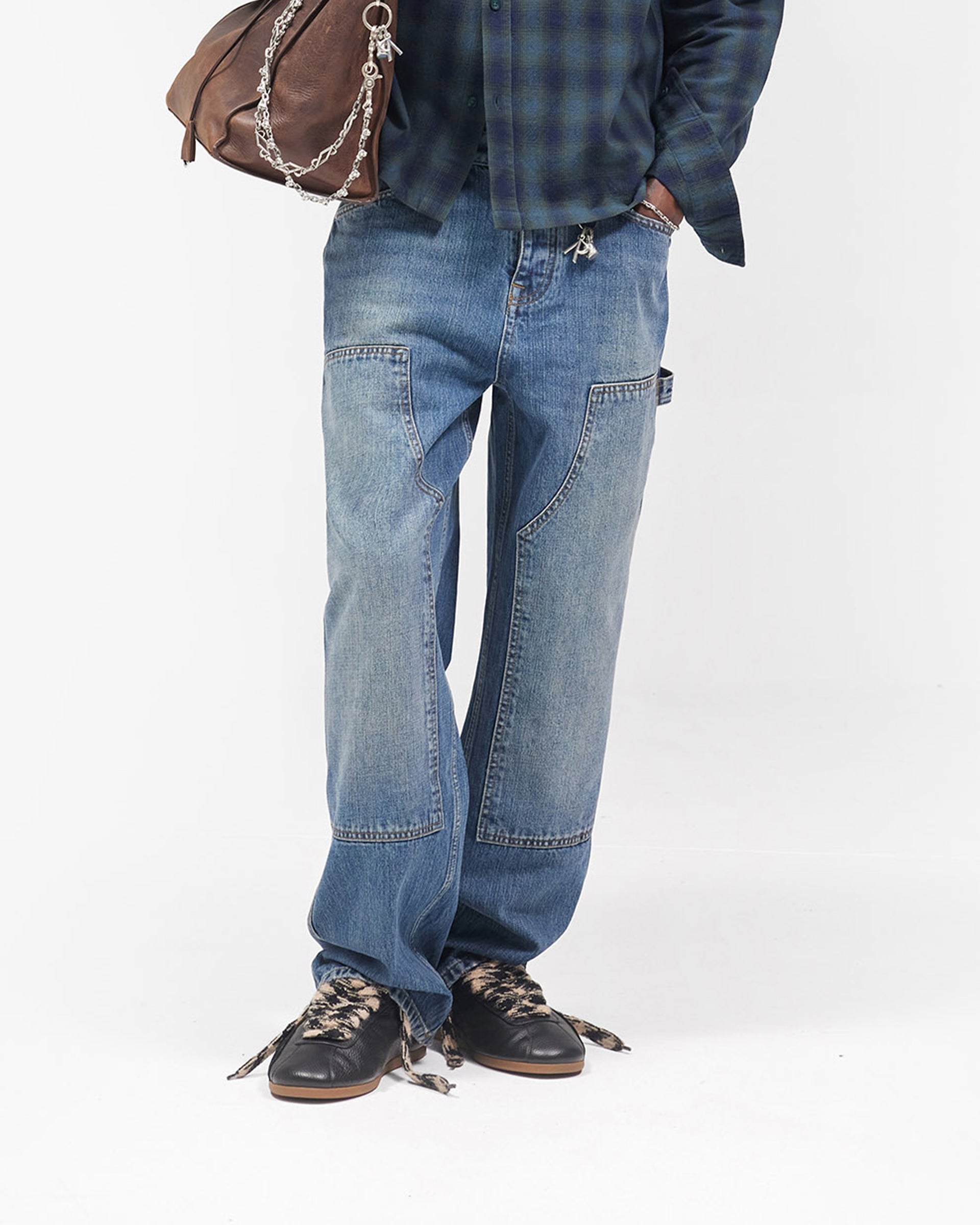 R2 Carpenter Panel Denim - Rinse Blue
