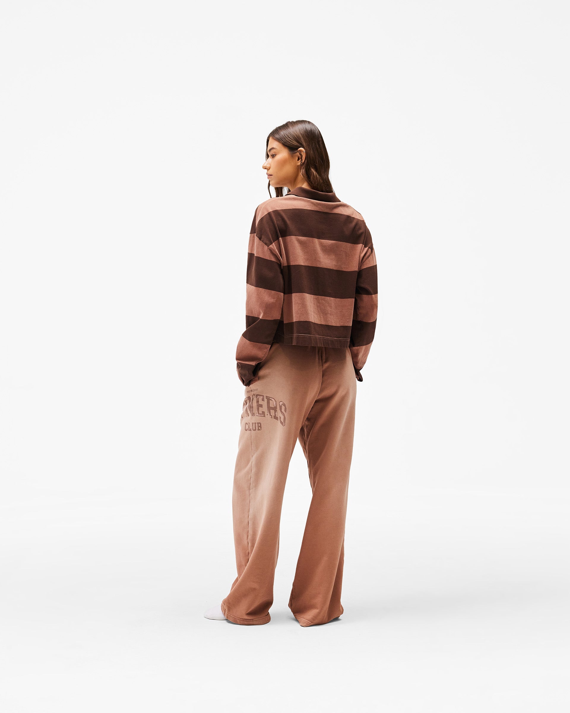 Represent Owners Club Stripe Rugby Polo - Sienna