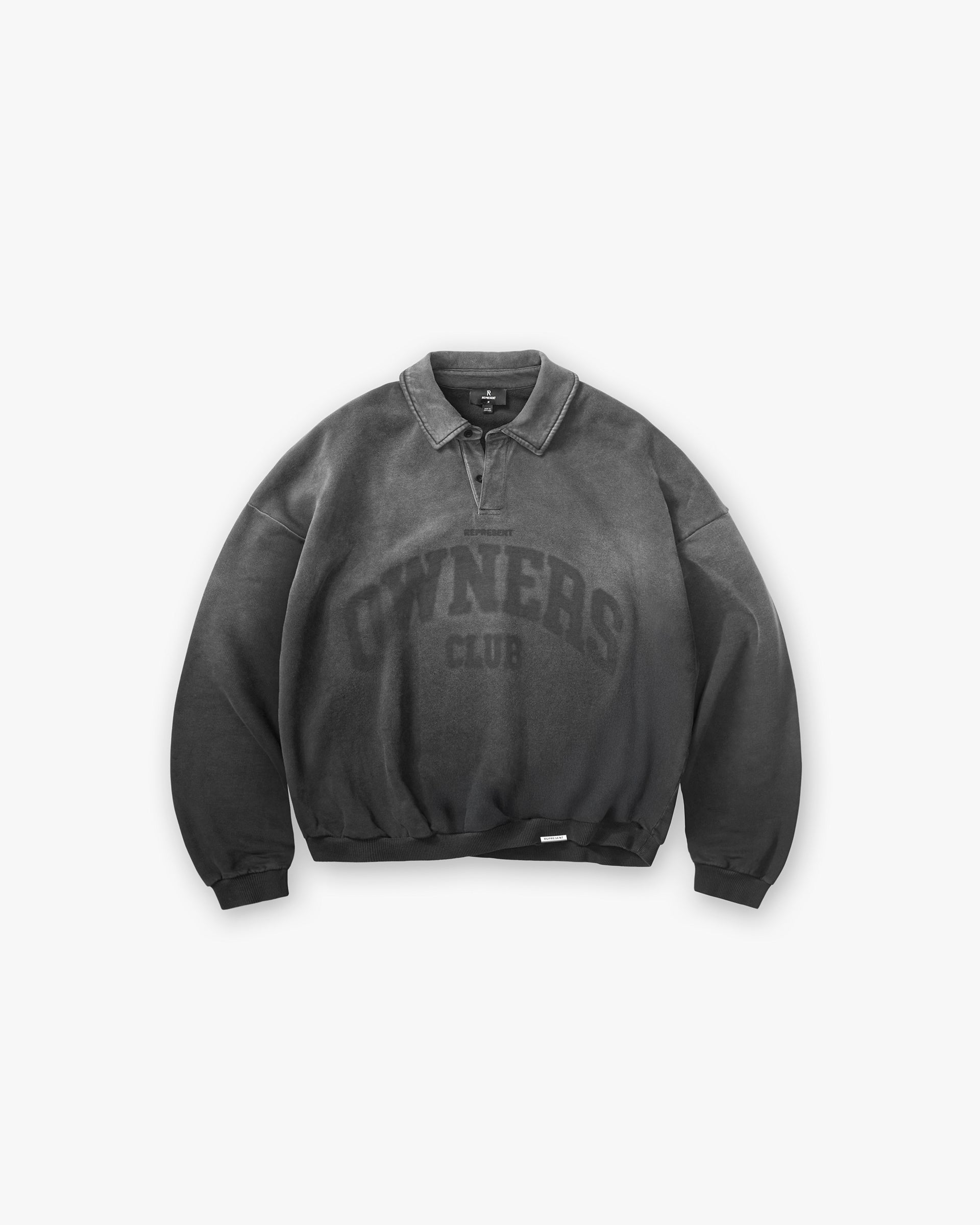 Represent Owners Club Rugby Sweater - Weathered Black