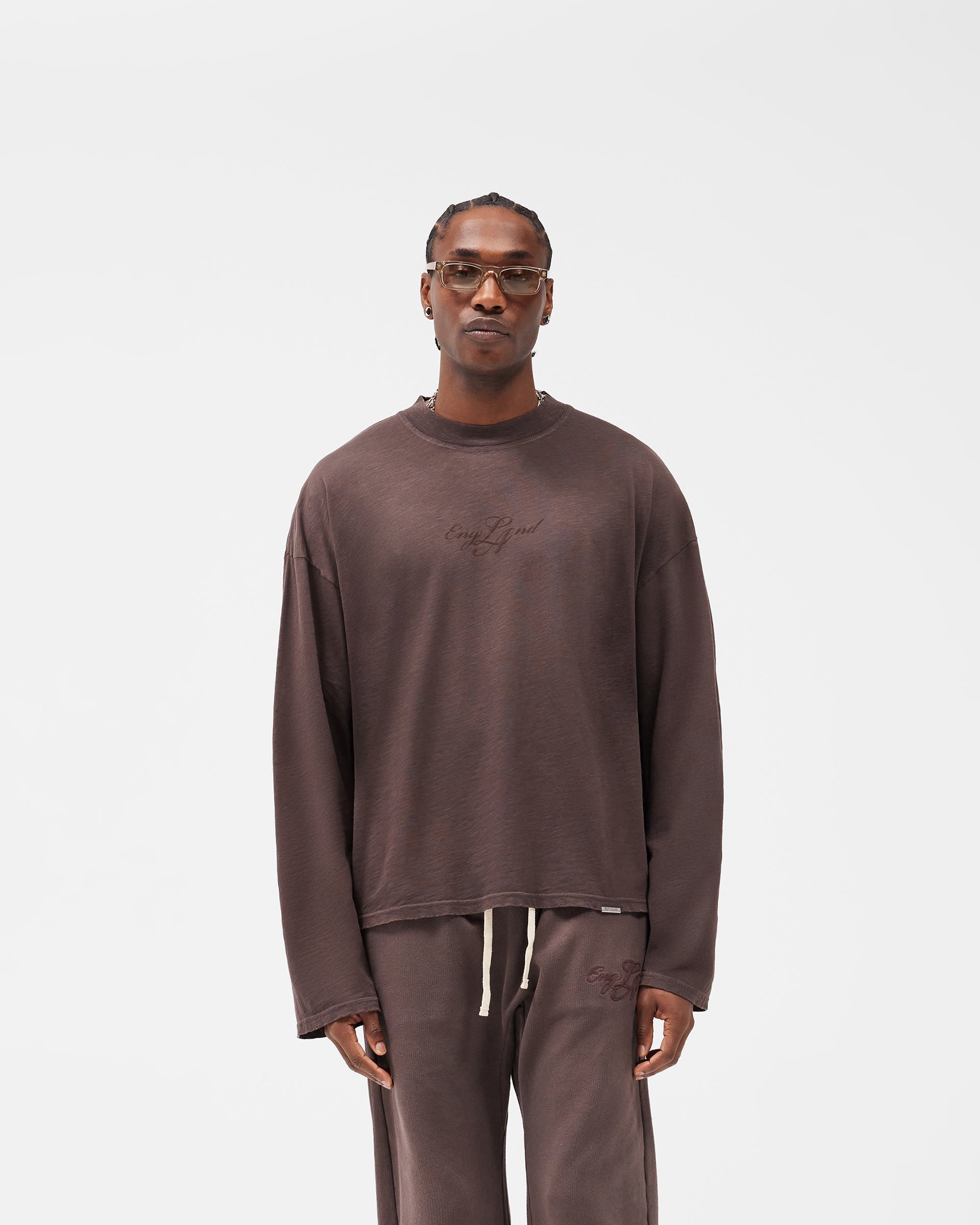 EngLAnd Long Sleeve T-Shirt - Washed Brown