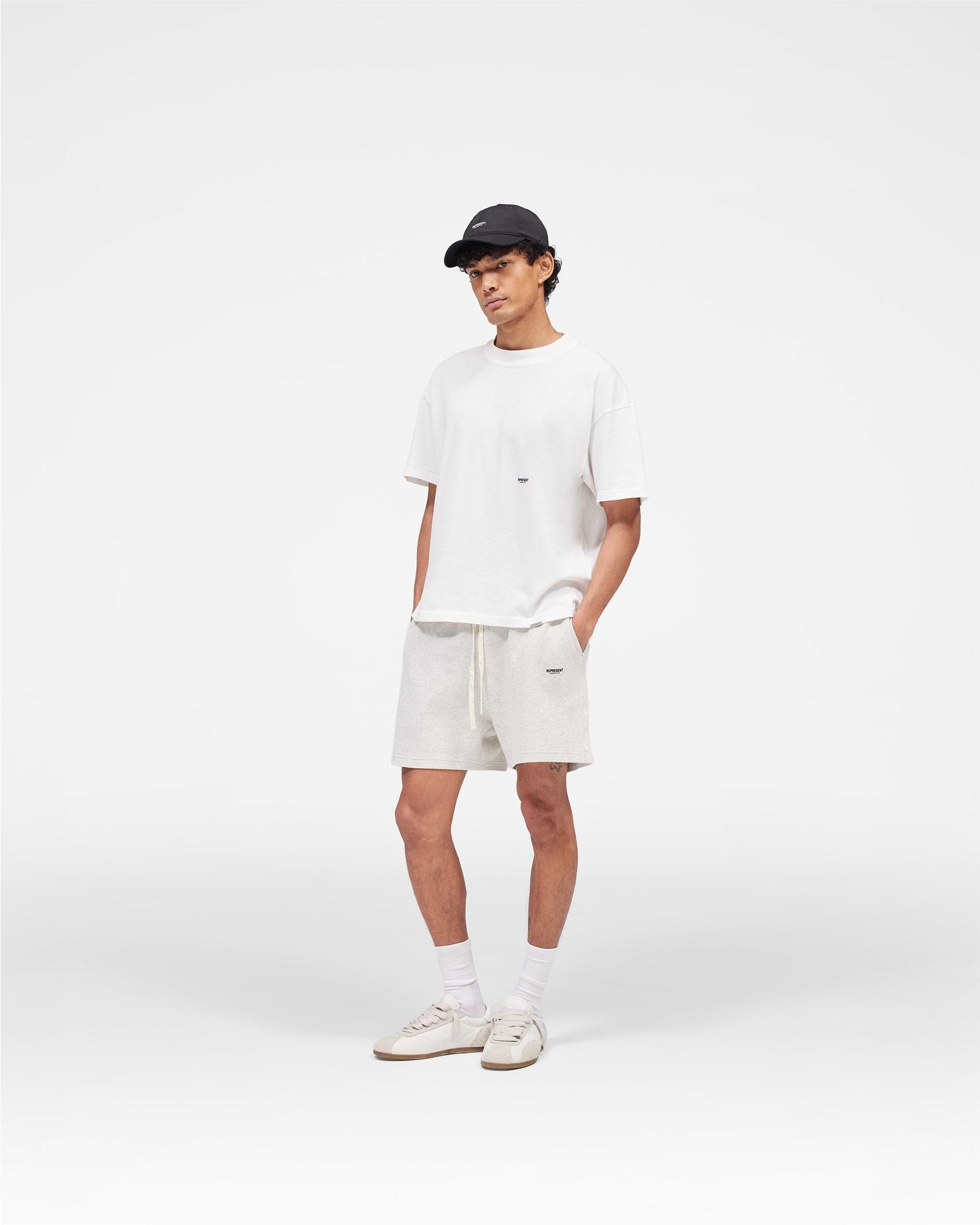 Micro Owners Club Mesh Shorts - Cream Marl