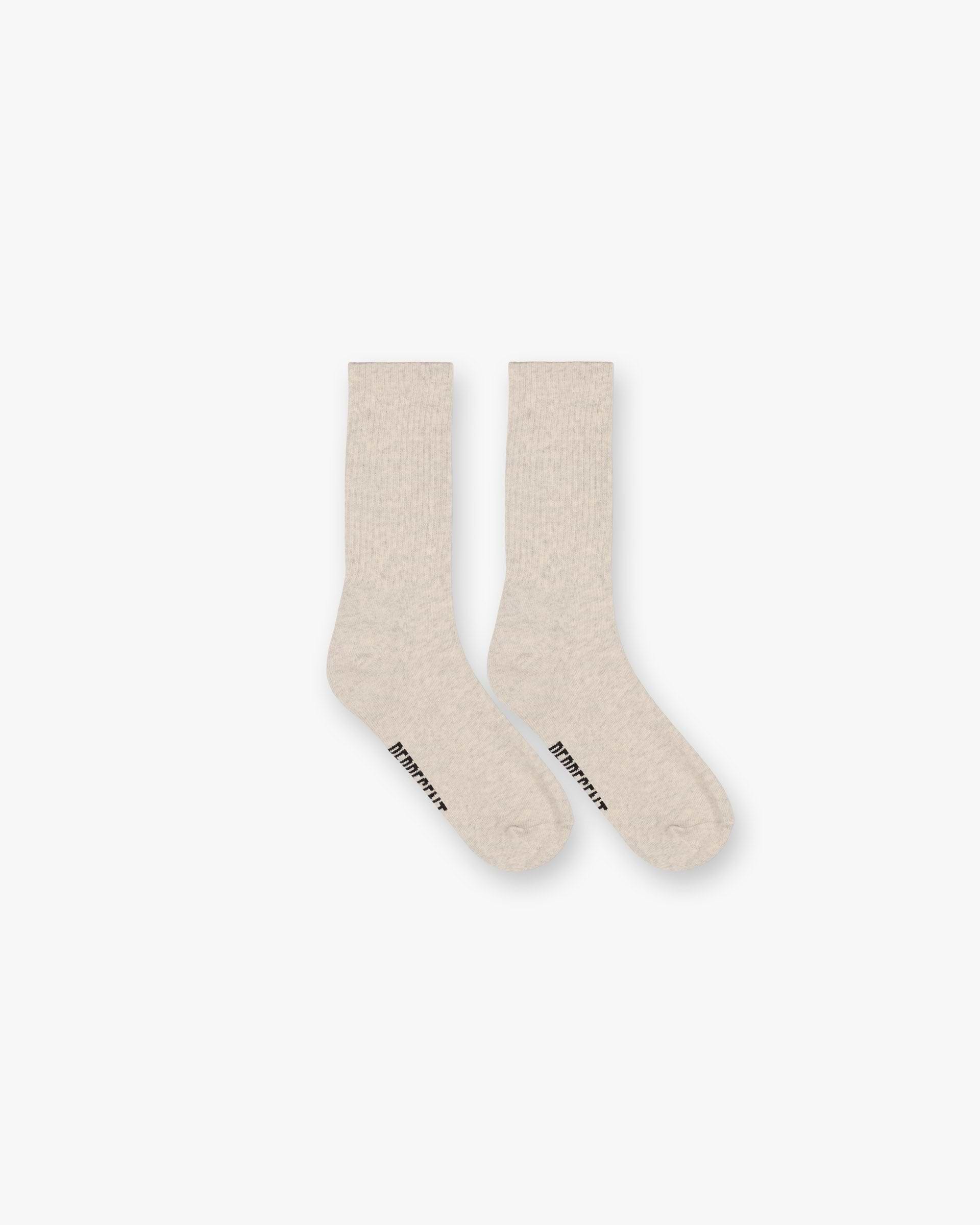 Slub Knit Sock - Dark Taupe