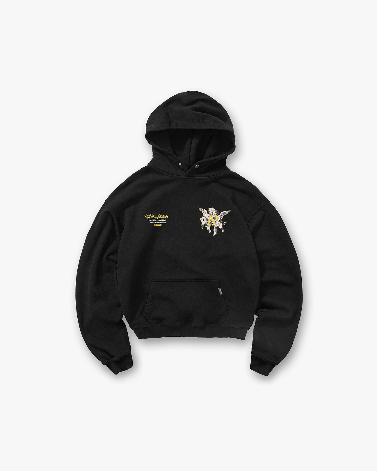 Legacy Cherubs Hoodie Black | Mens Hoodies | REPRESENT