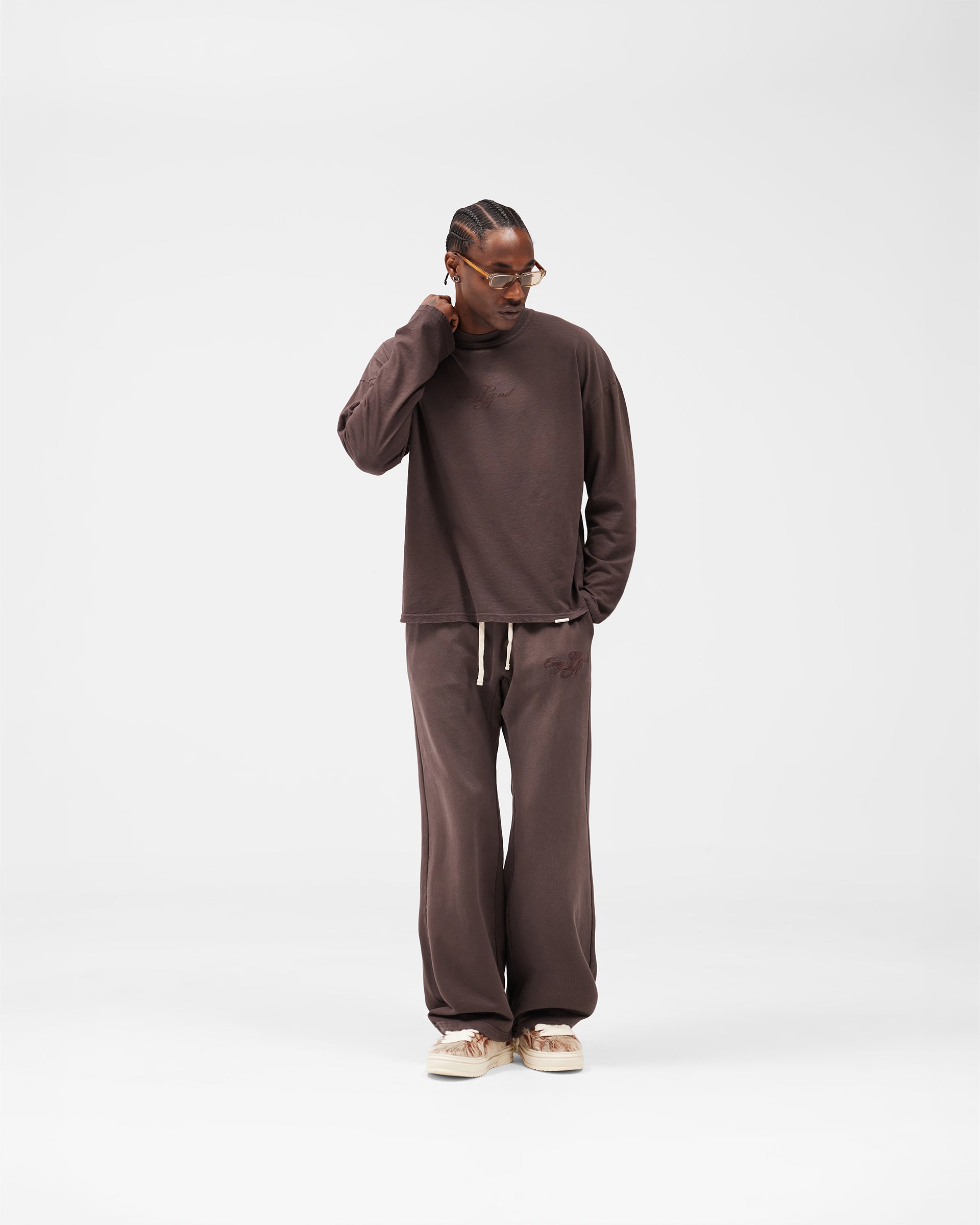 EngLAnd Long Sleeve T-Shirt - Washed Brown