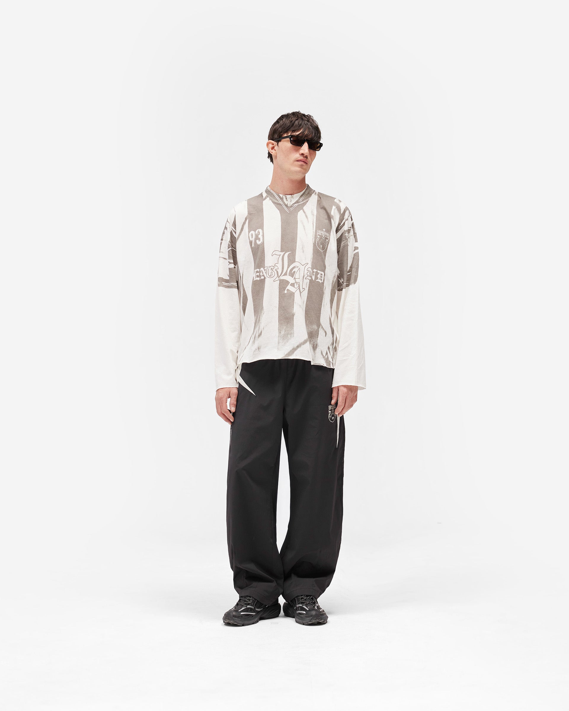 Printed Long Sleeve T-Shirt - Flat White