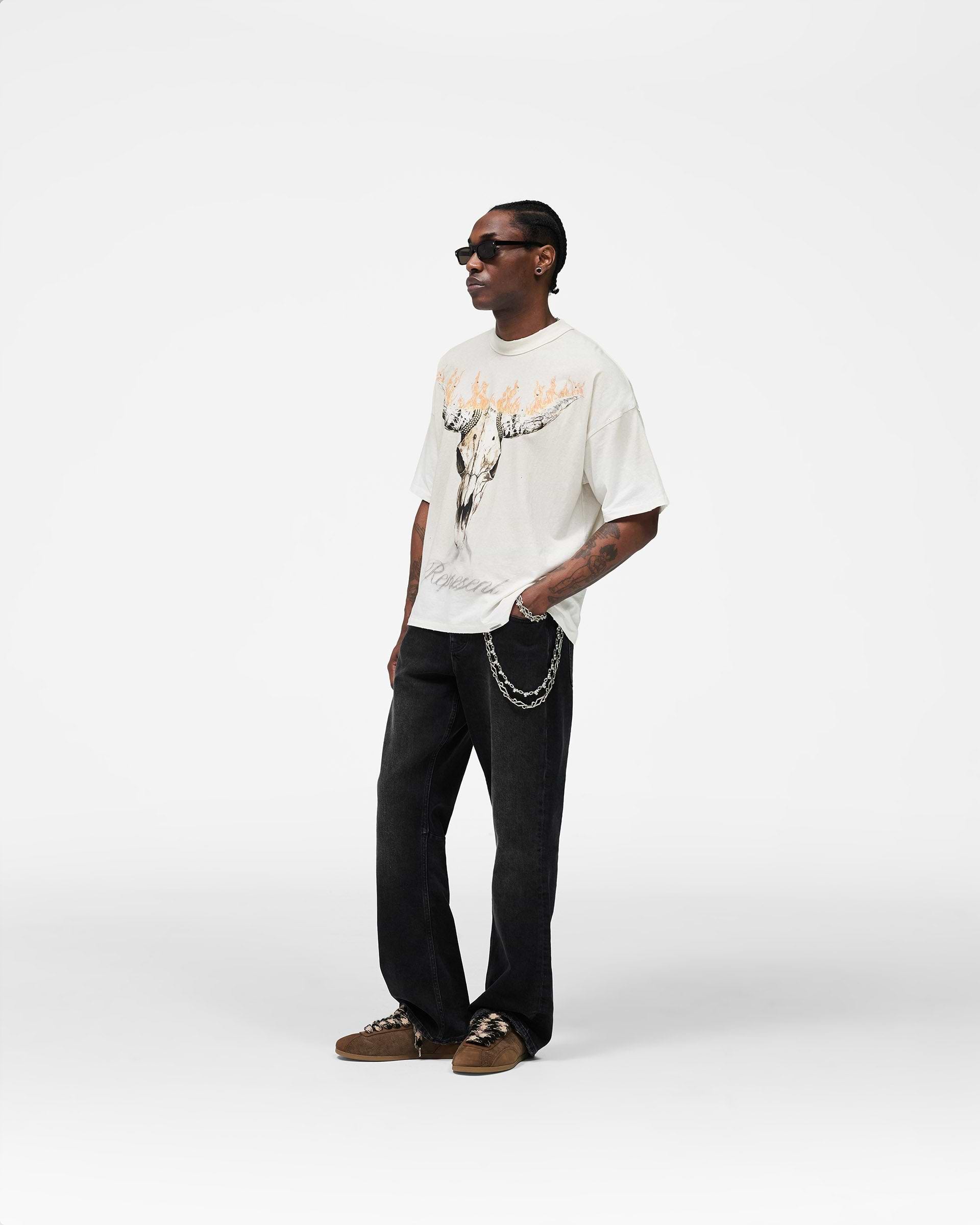 British Cowboys T-Shirt - Washed Ecru