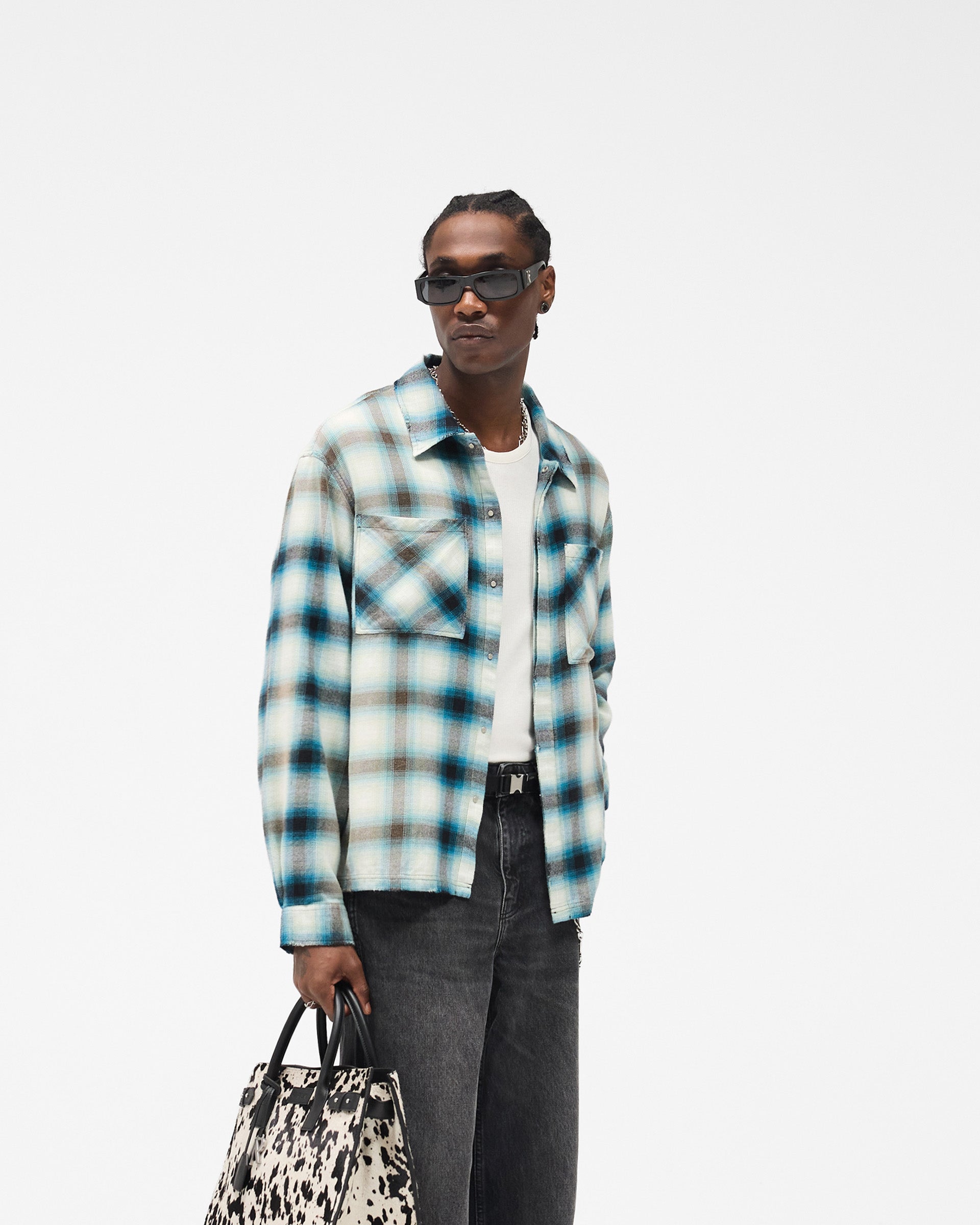 Sun Bleached Flannel Shirt - Cloud