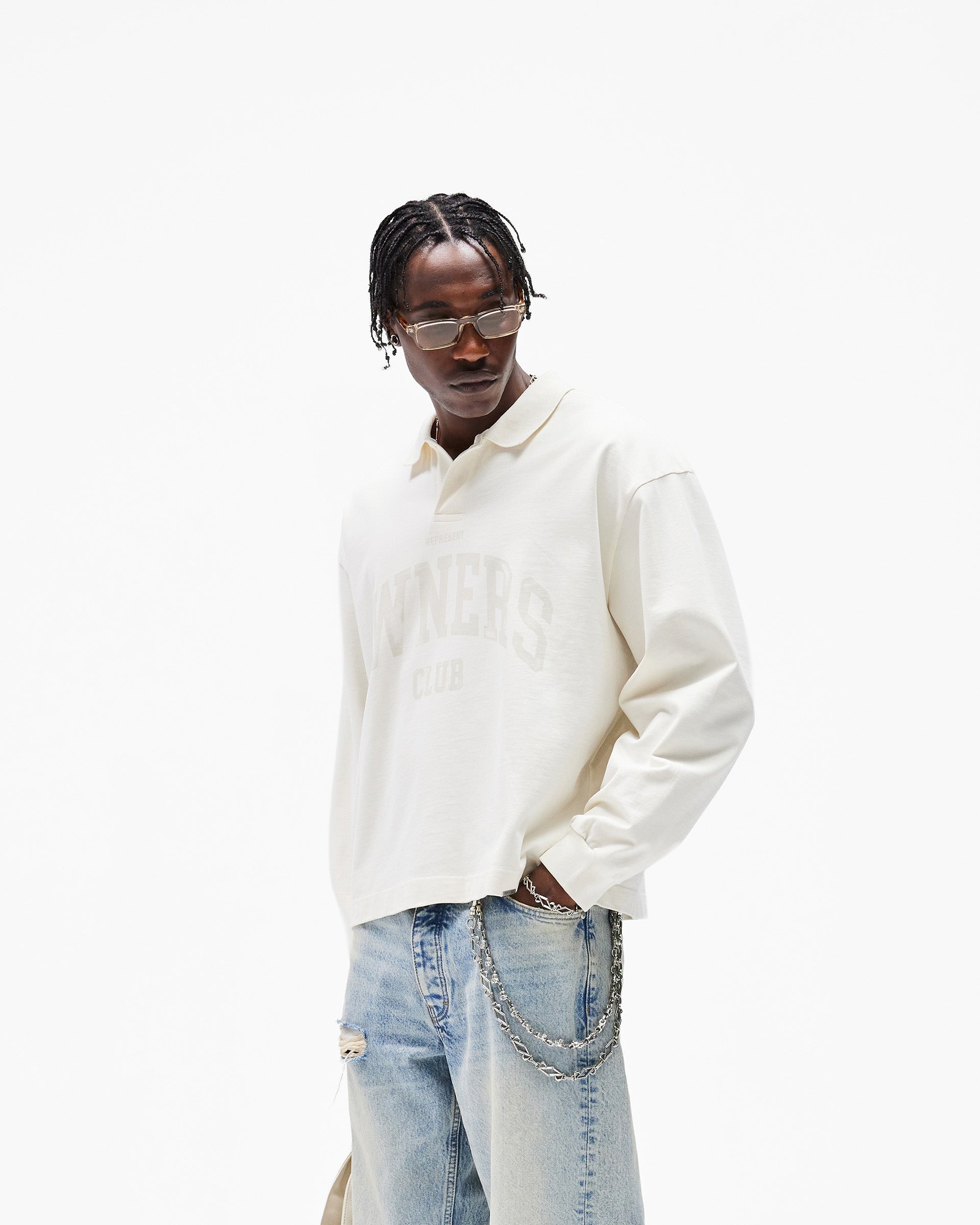 Represent Owners Club Rugby Polo - Chalk