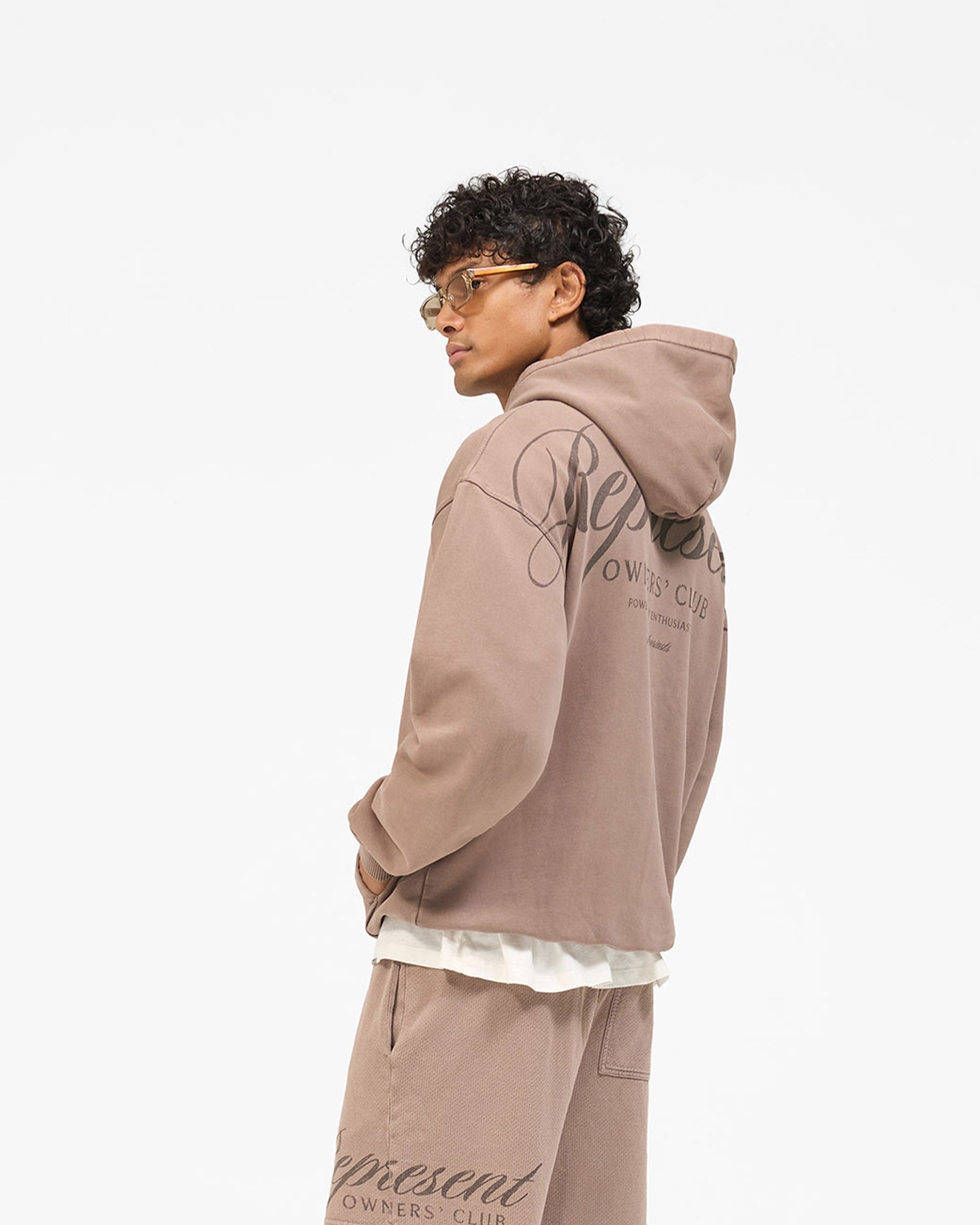 Owners Club Script Hoodie - Truffle
