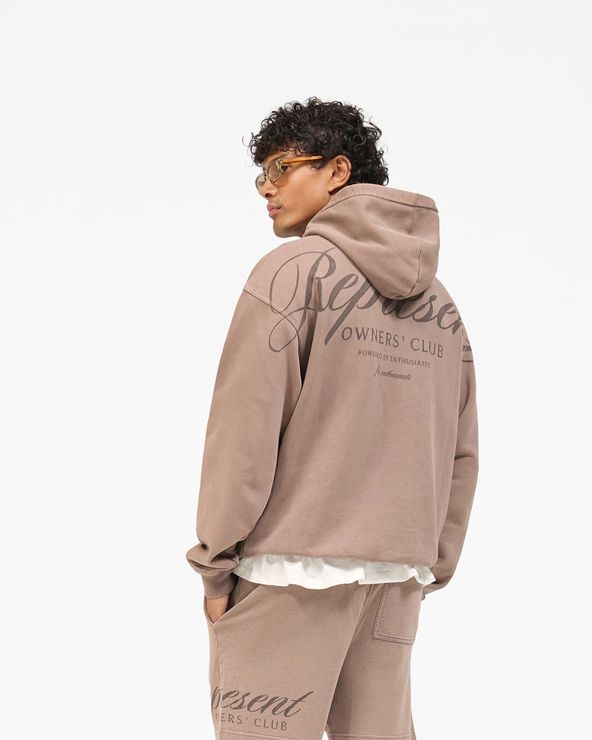 Owners Club Script Hoodie - Truffle