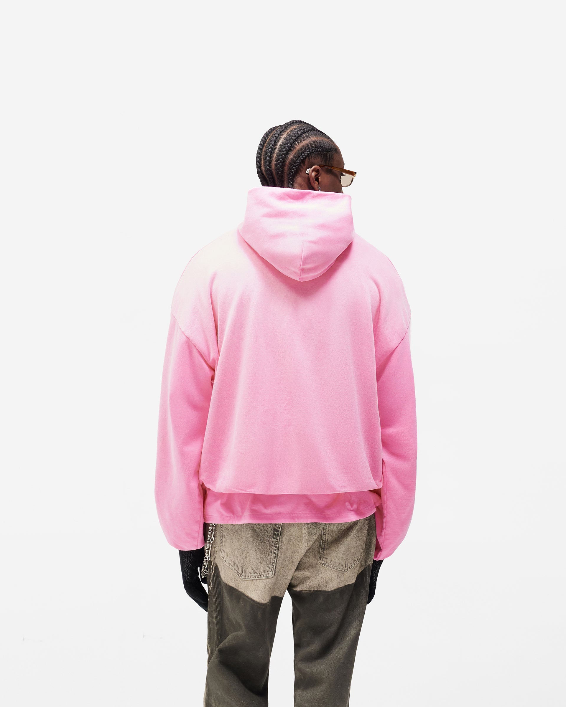 Dual Layer Script Hoodie - Candy
