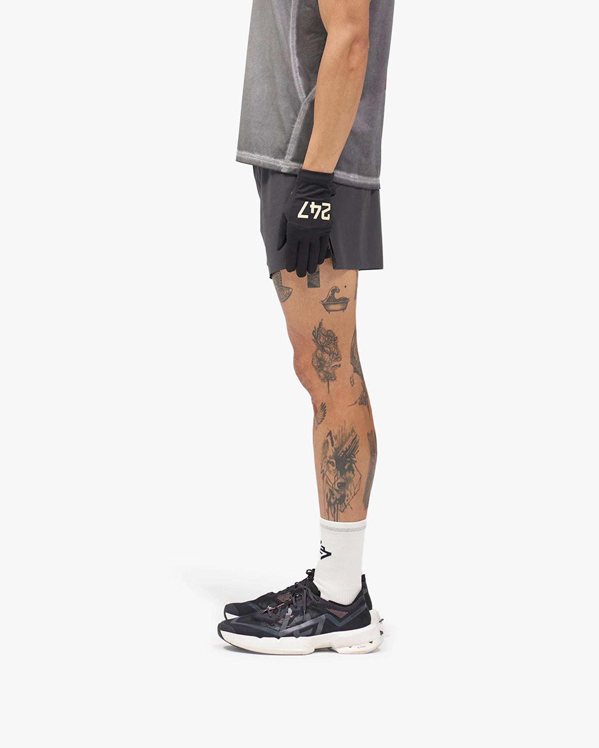 247 Race Short - Washed Grey