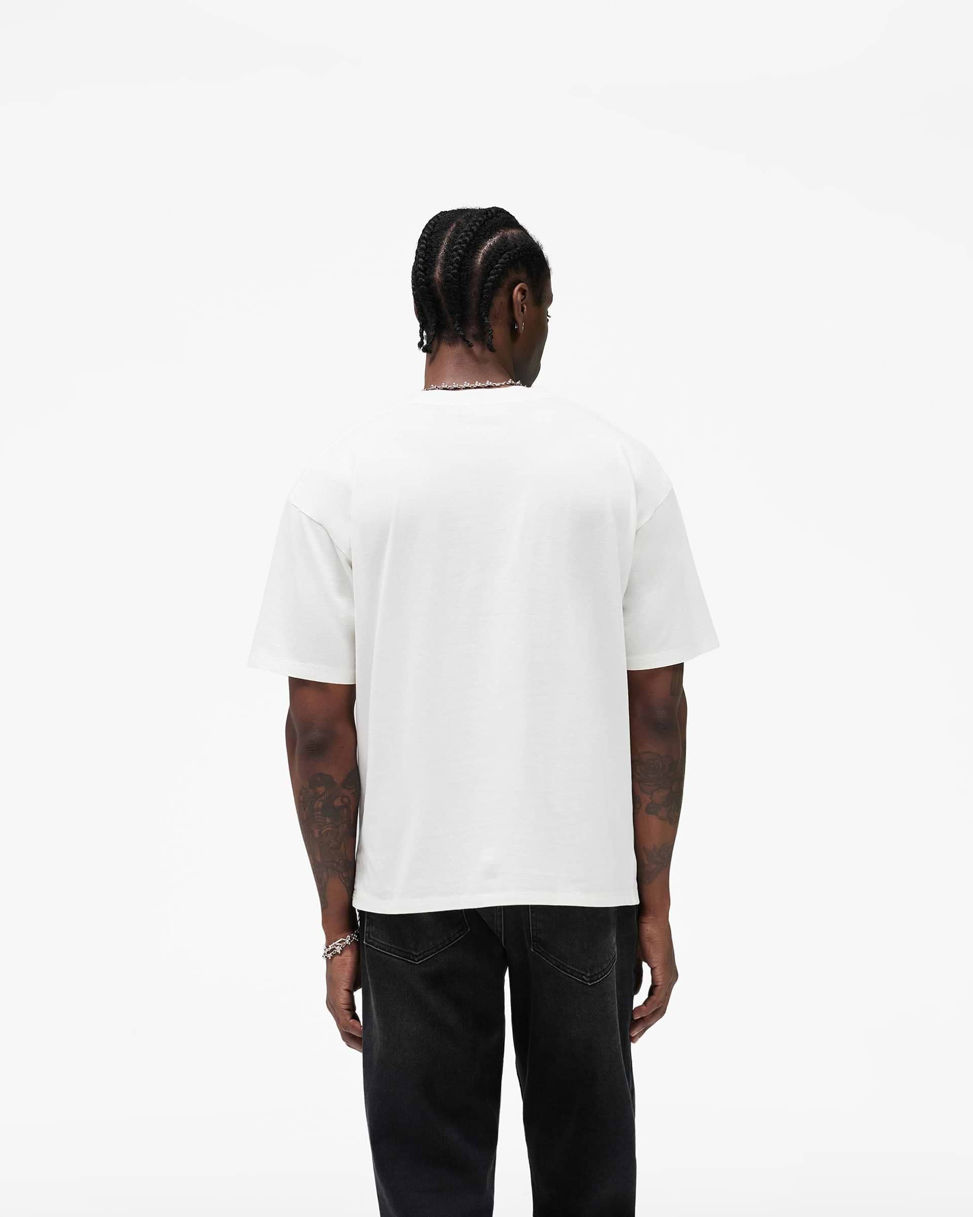 Western Initial T-Shirt - Flat White