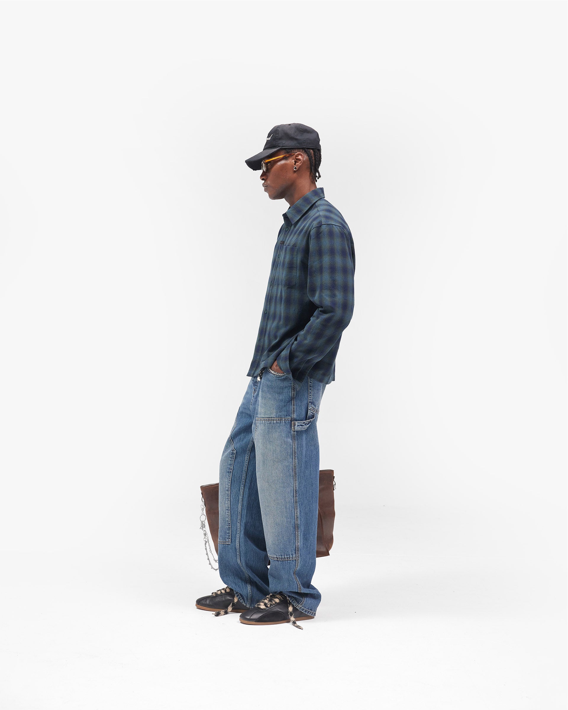 R2 Carpenter Panel Denim - Rinse Blue