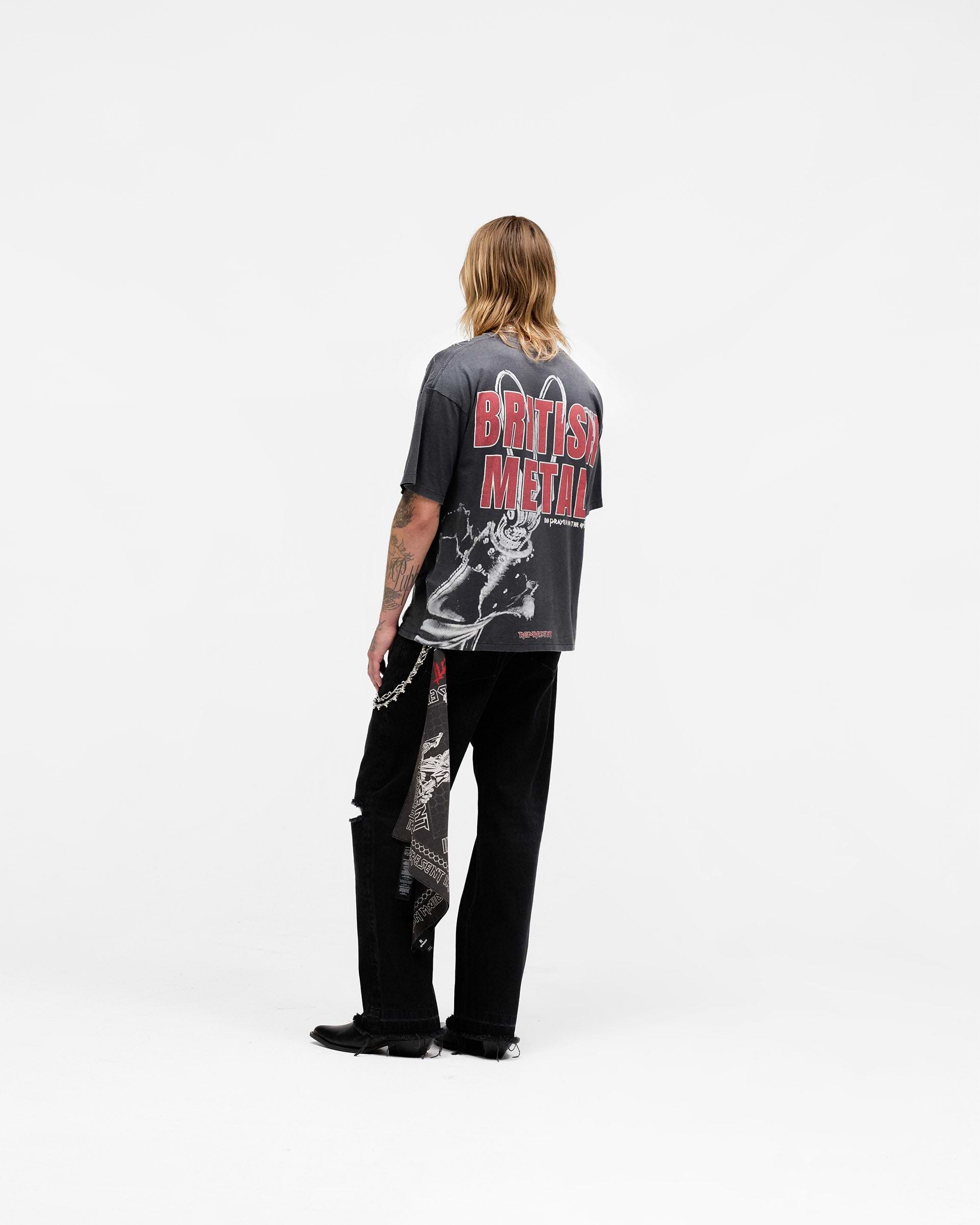 Represent X Iron Maiden British Metal T-Shirt - Stained Brown