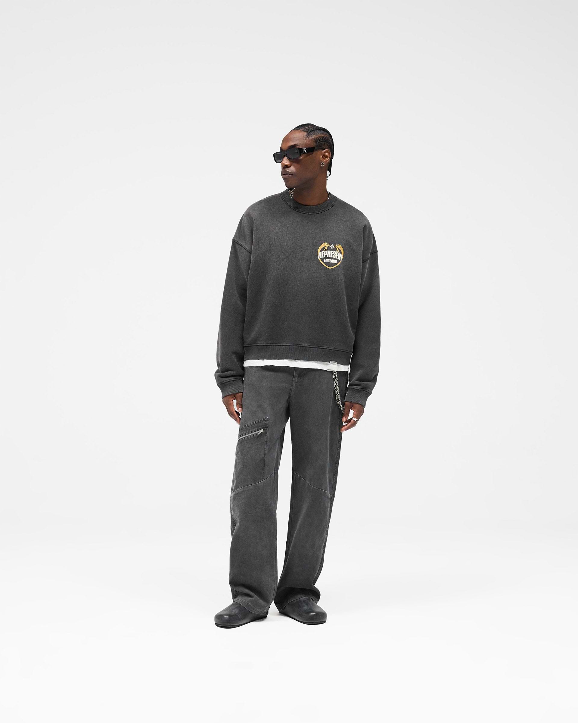 Angel Border Sweater - Stained Black