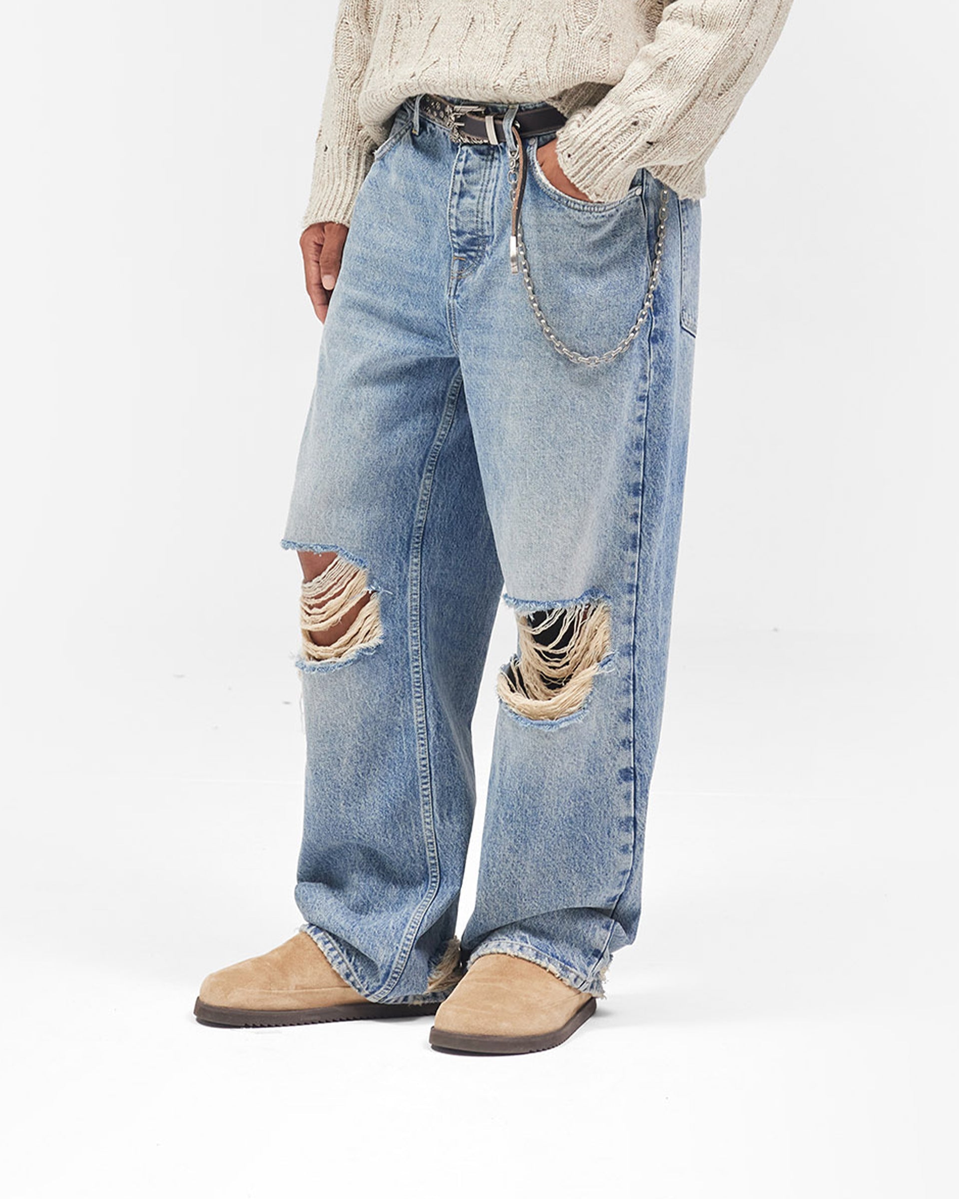 R3 Baggy Jean - Moss Blue