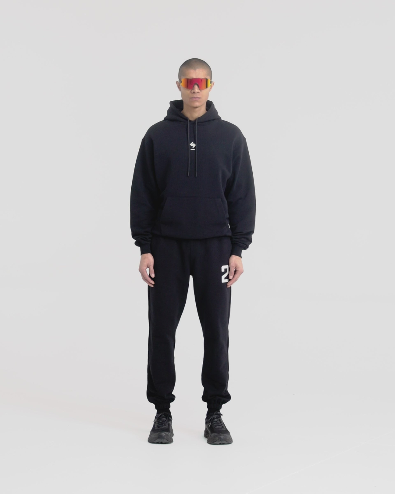 Black Oversized Gym Hoodie | 247 | REPRESENT